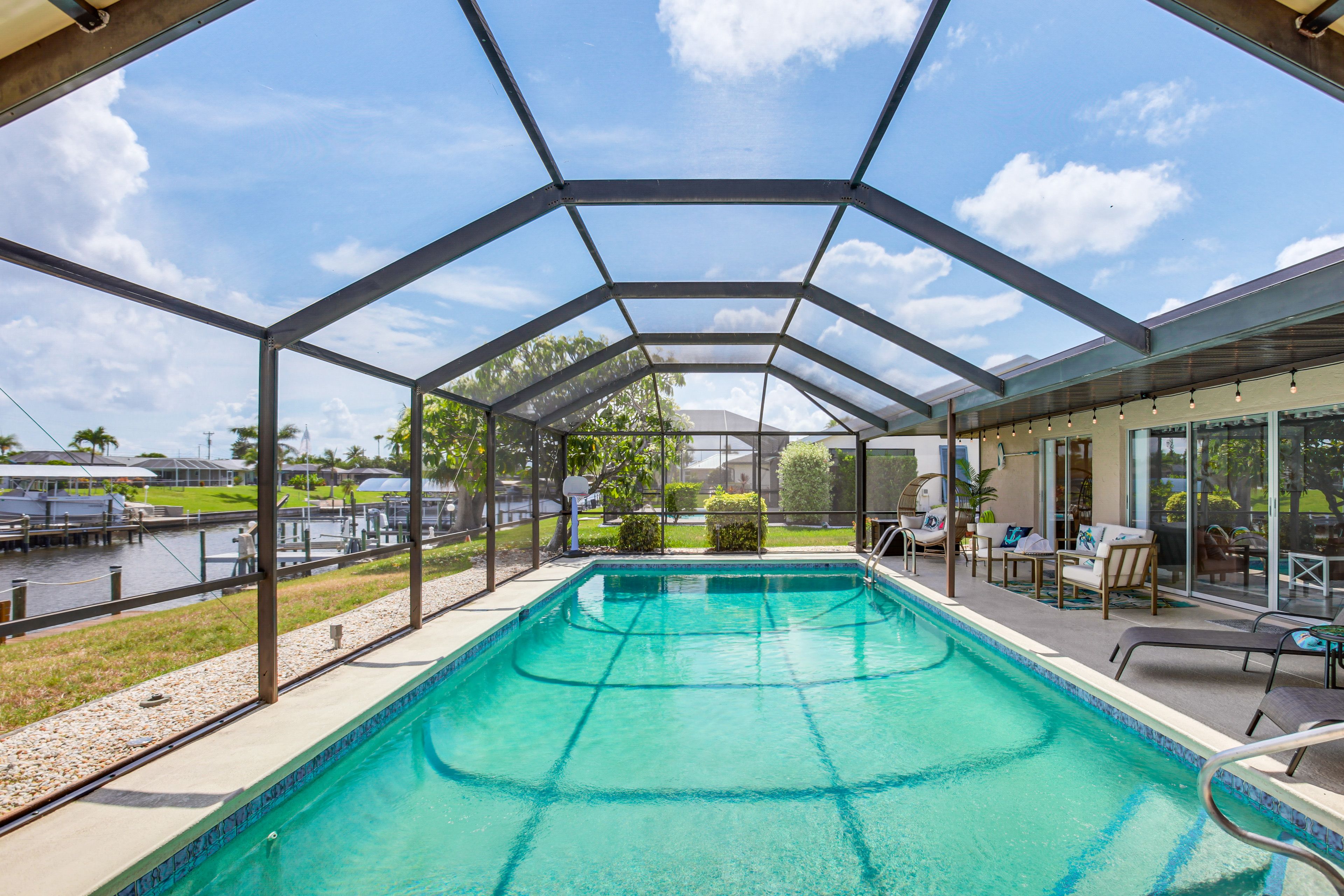 Cape Coral Vacation Rental | 3BR | 2BA | 1,930 Sq Ft | 1 Step Required