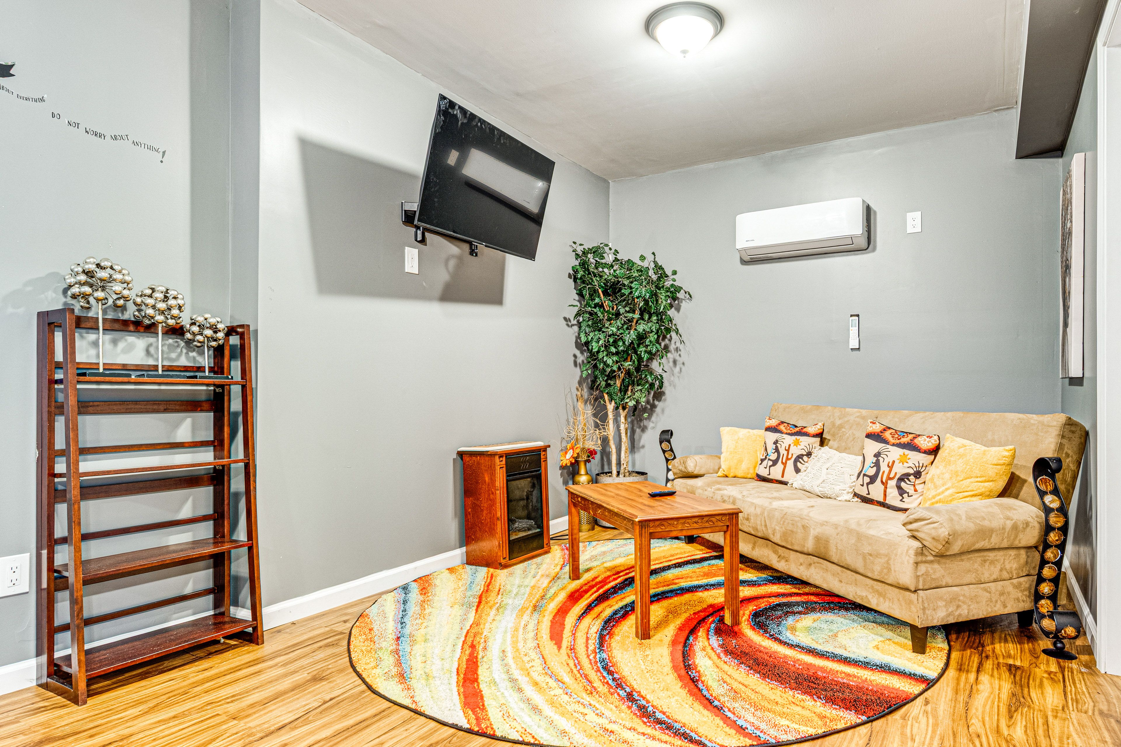 Property Interior | Single-Story Apartment | Free WiFi | Central A/C & Heating
