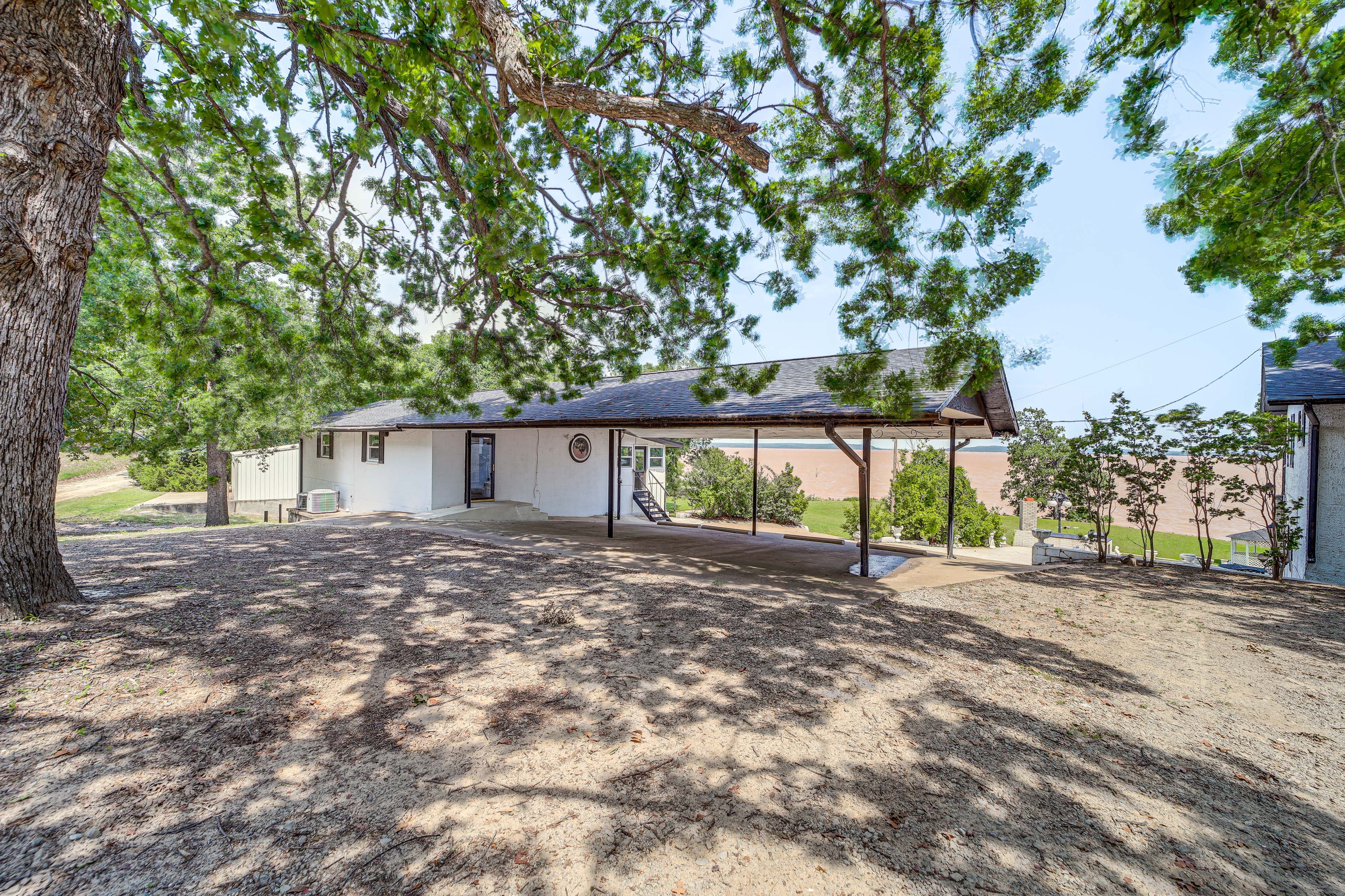 Property Exterior | 2-Story Home | Lake Eufaula Views & Access