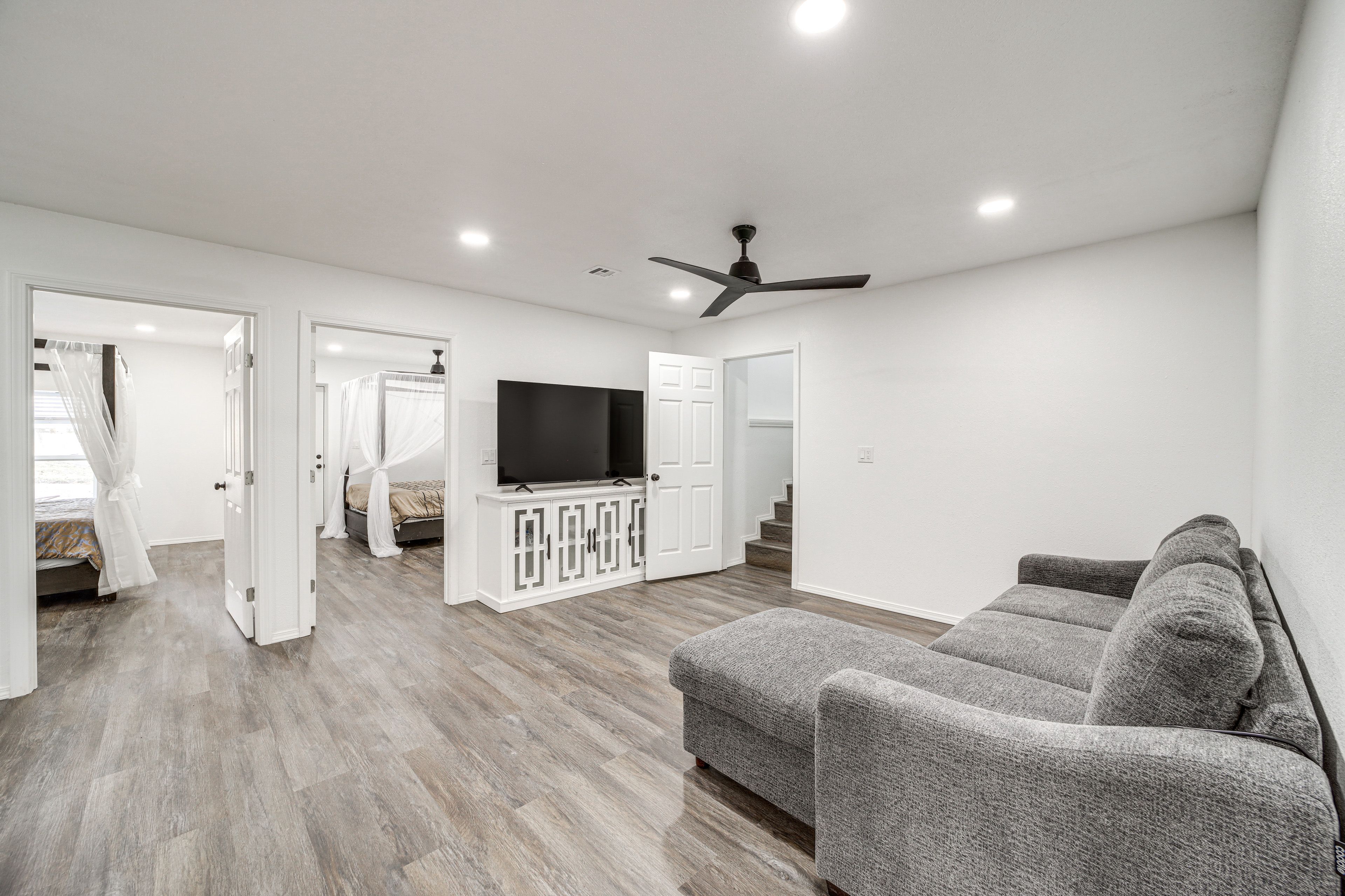Downstairs Living Room | Ground Floor | Sleeper Sofa | Air Hockey Table