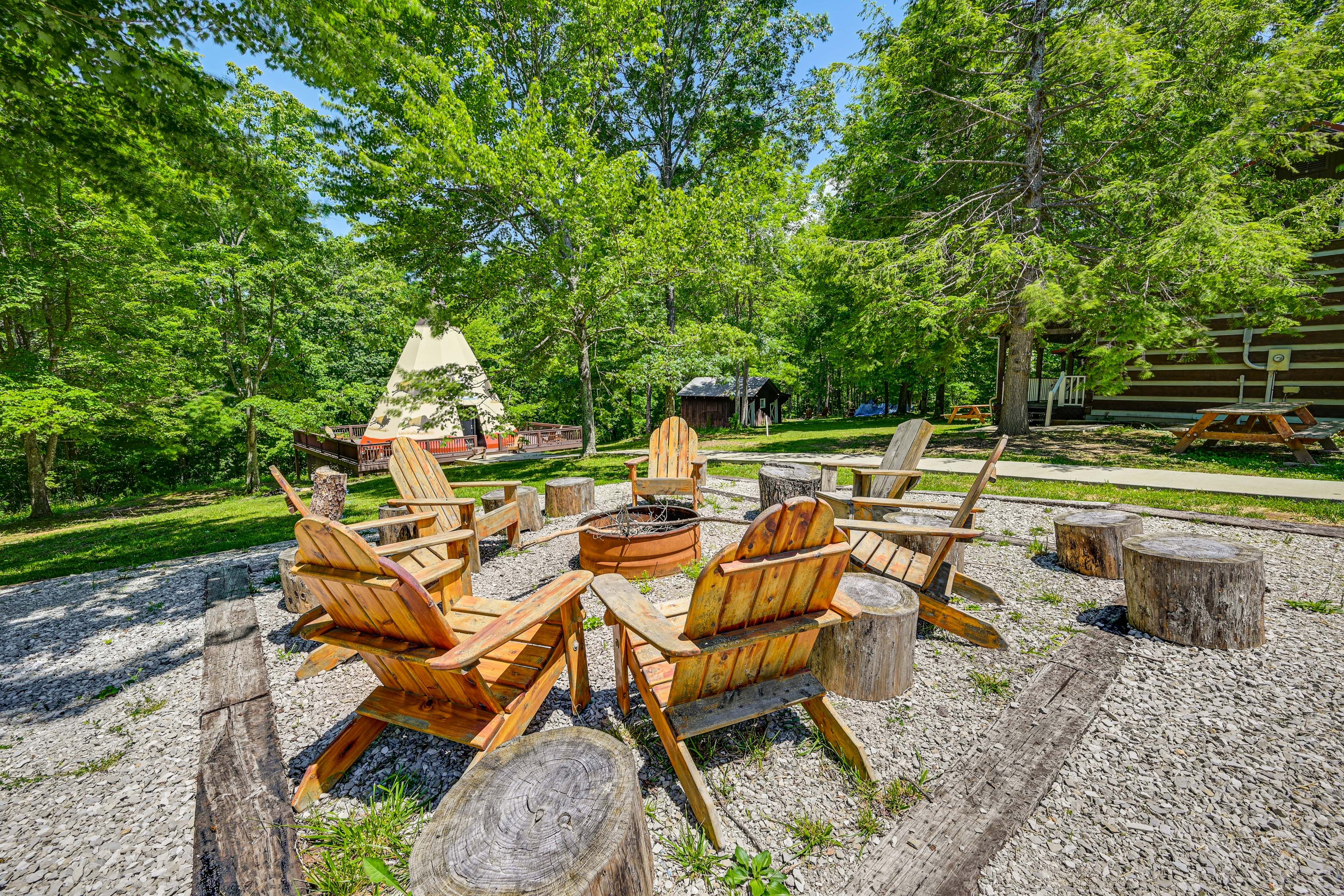 Fire Pit & Seating | Wraparound Deck