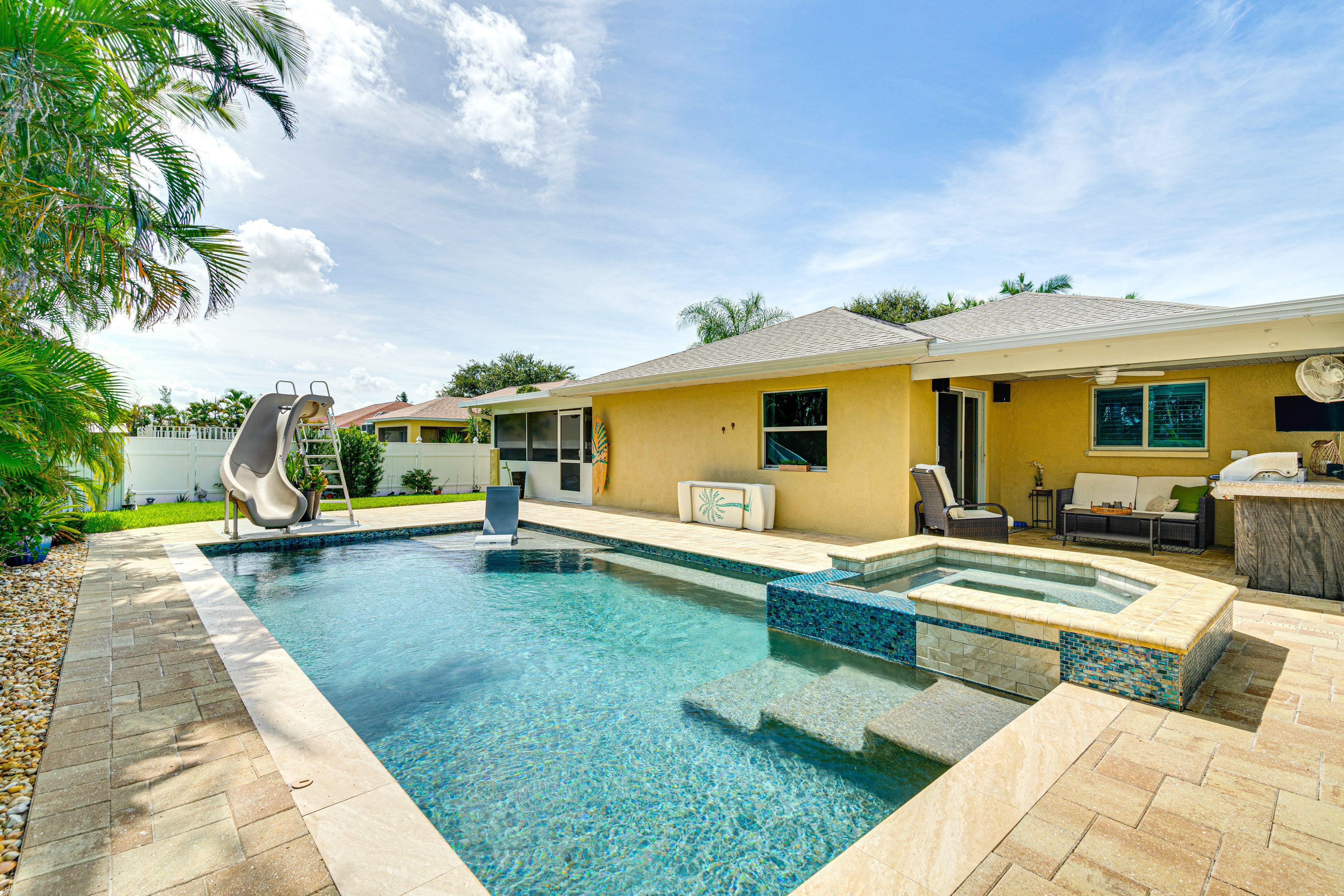 Cape Coral Vacation Rental | 3BR | 2BA | 1,780 Sq Ft | 1 Step Required