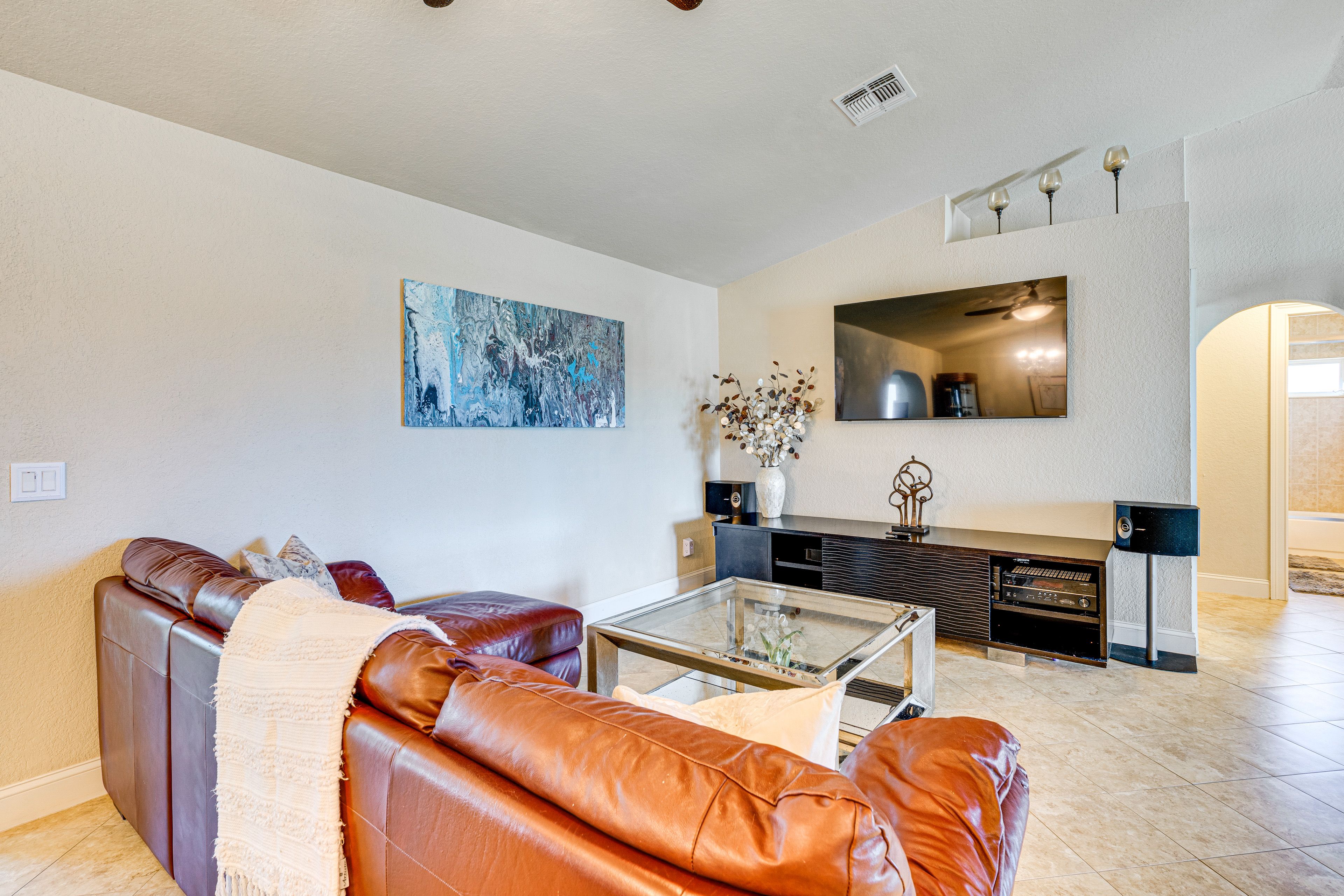 Property Interior | Single-Story Home | Free WiFi | Central A/C & Heating