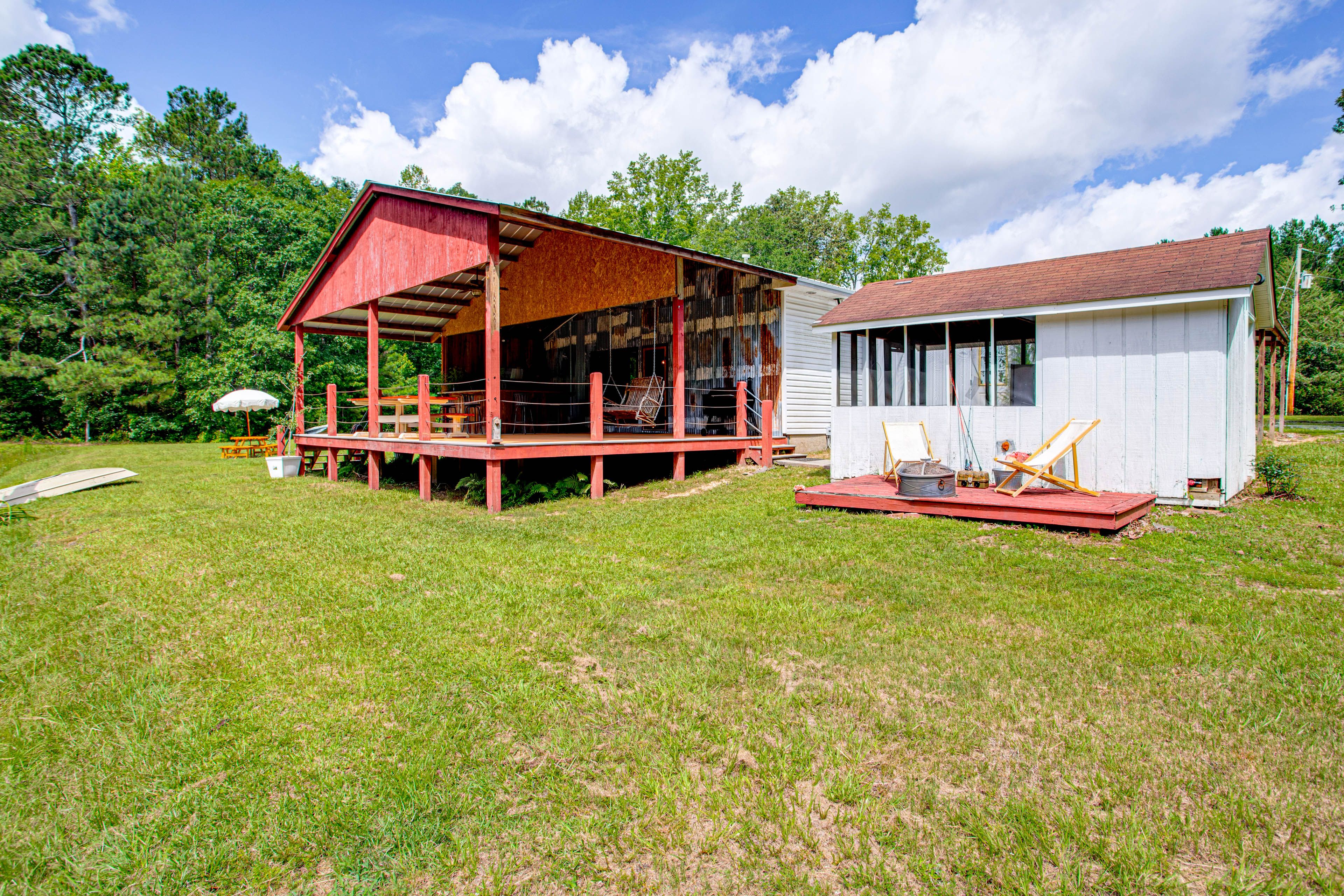 Cabin Exterior | Fire Pit | Fishing Poles