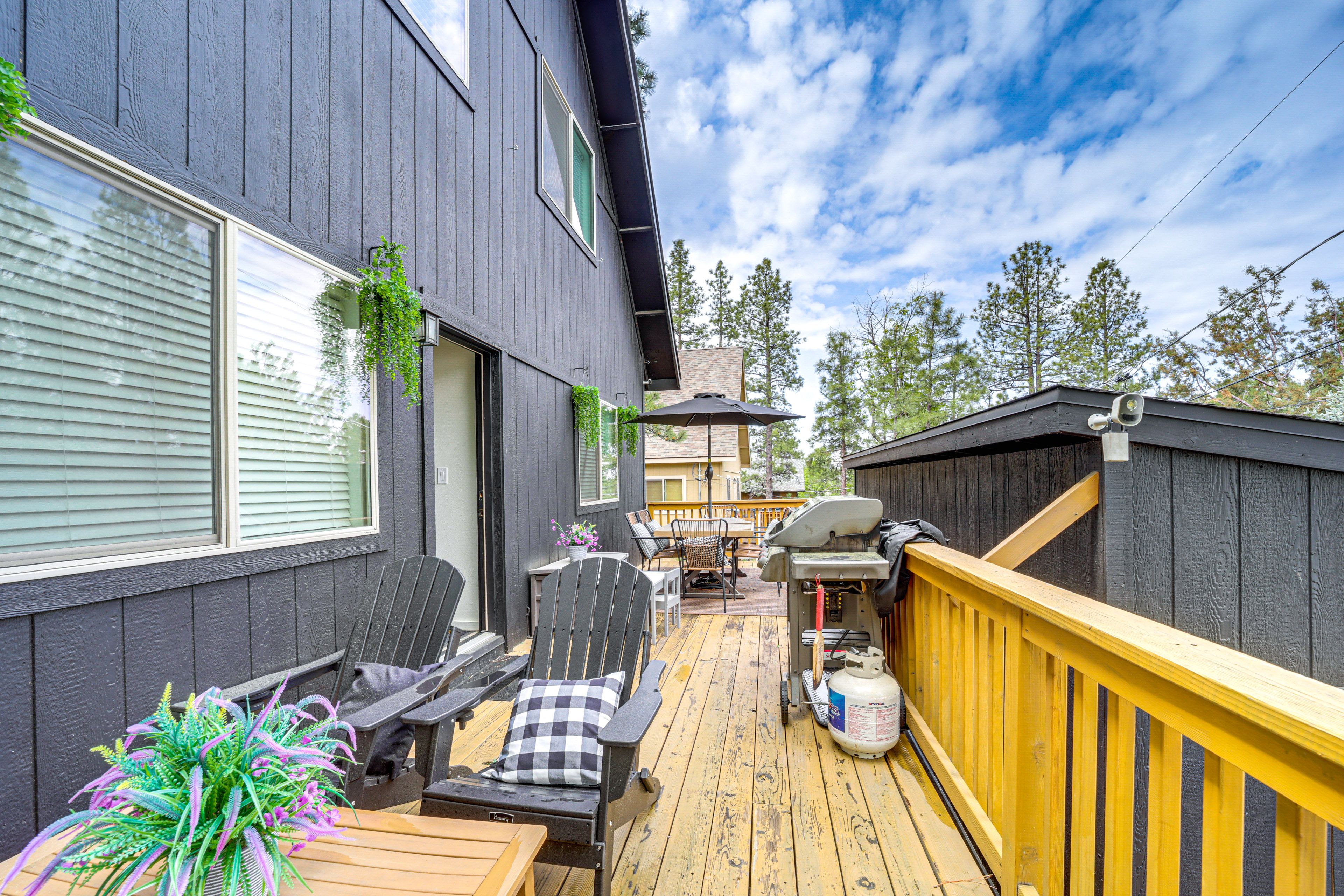 Back Deck | Gas Grill | Dining Area | 2-Story Home