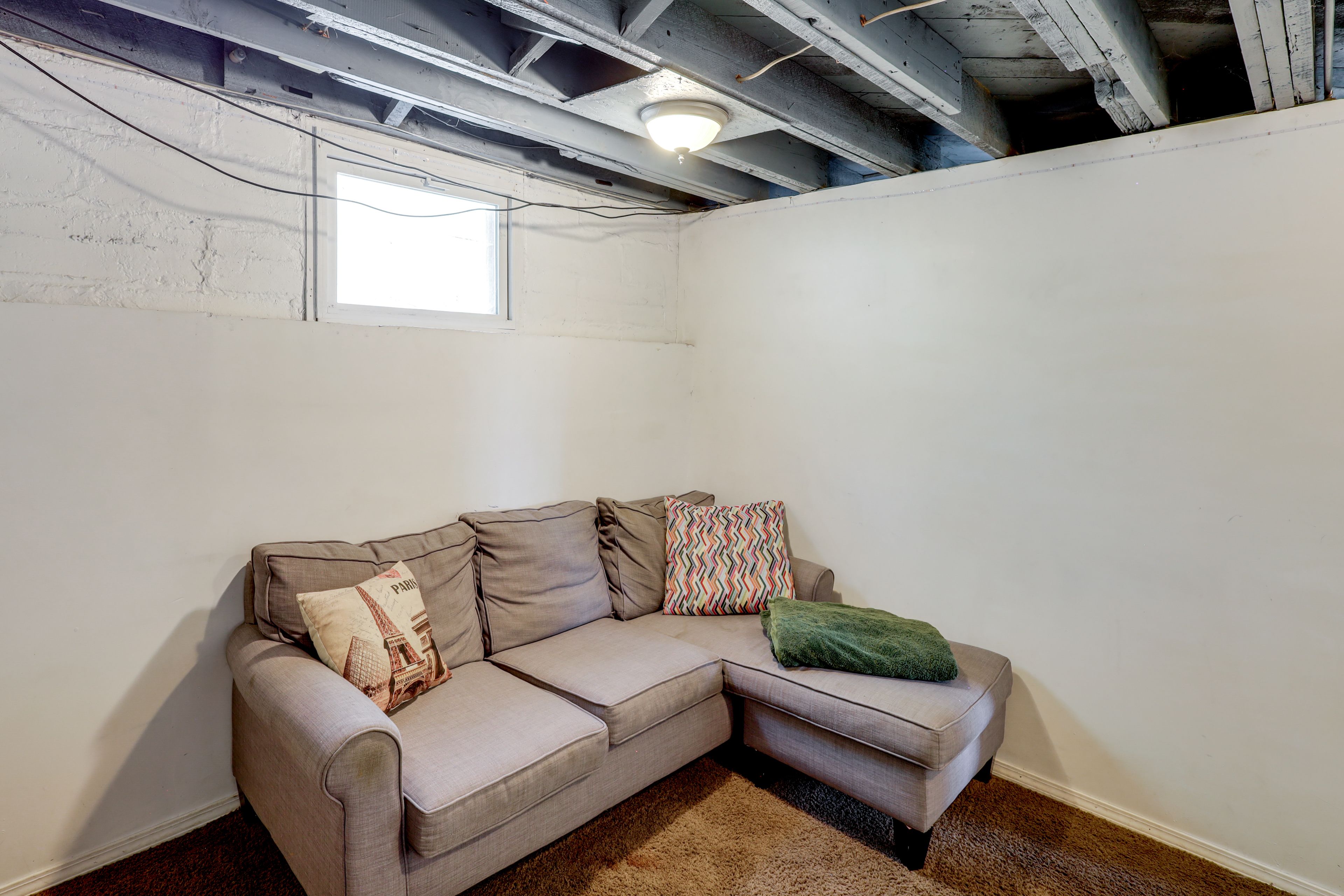Basement Living Area | Flat-Screen TV
