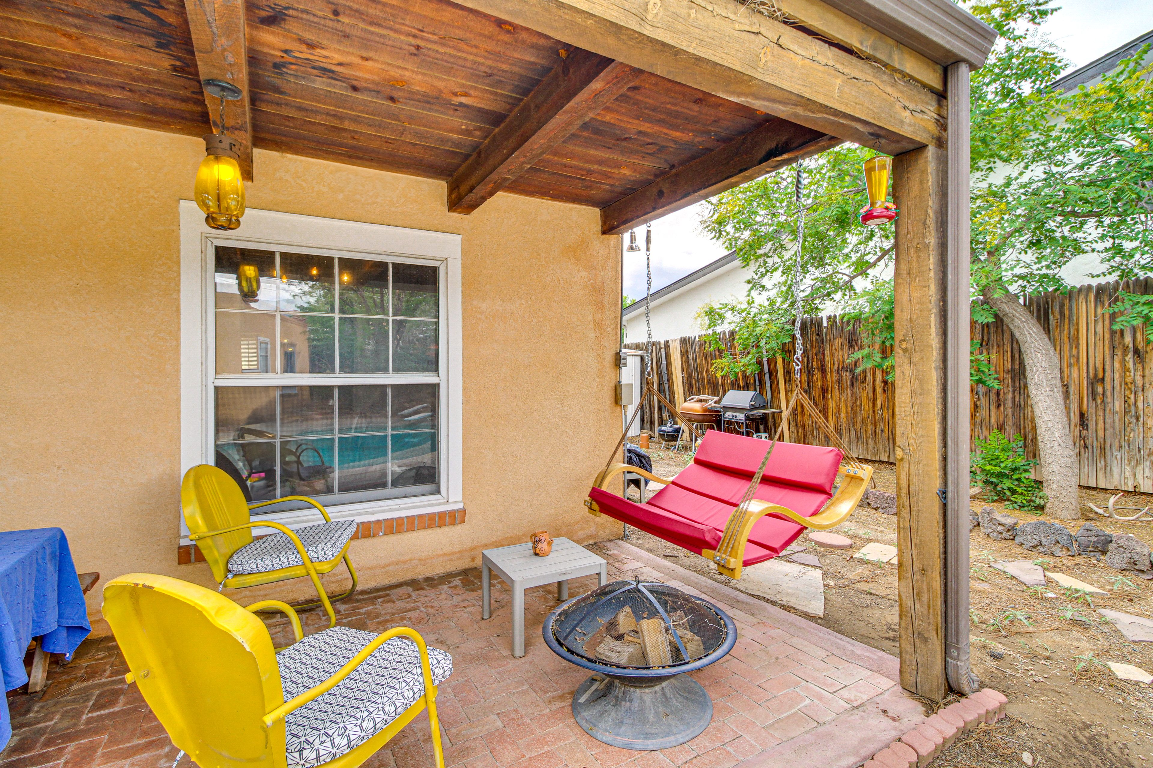 Private Patio | Outdoor Fire Pit | Single-Story Home