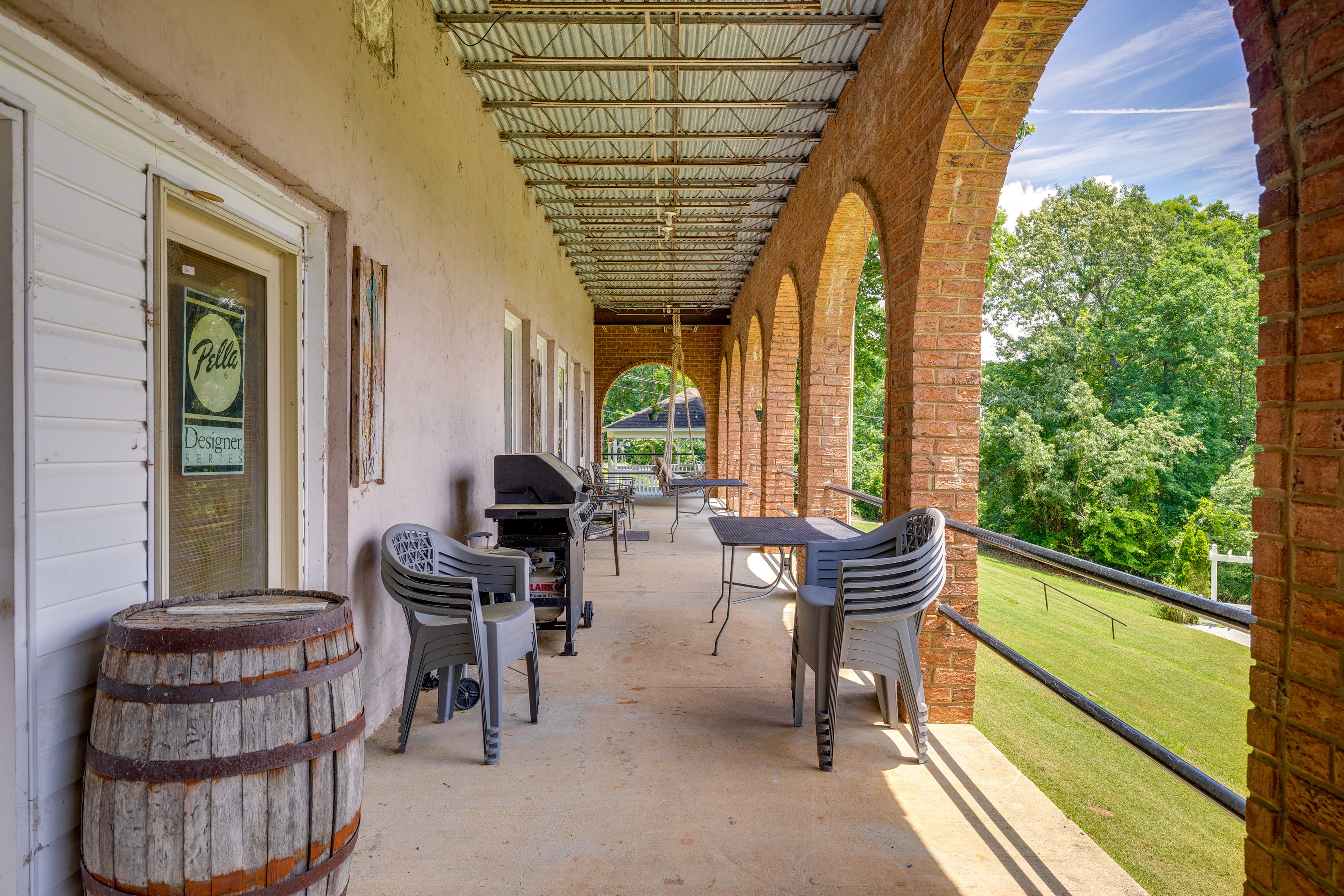 Shared Patio | Gas Grill | Seating | Dining Areas | Swing