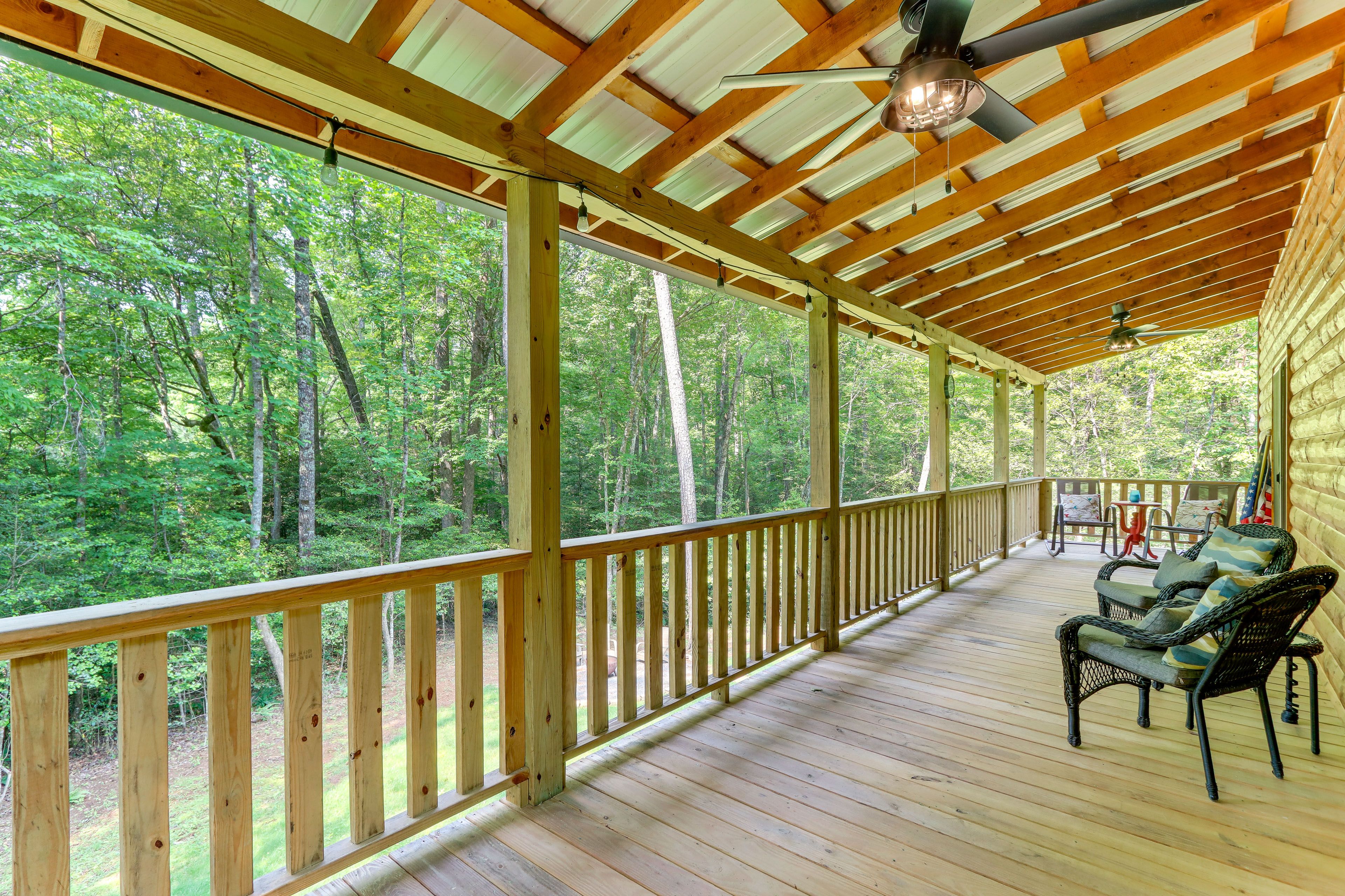 Elevated Covered Deck | Charcoal Grill (Charcoal Not Provided)