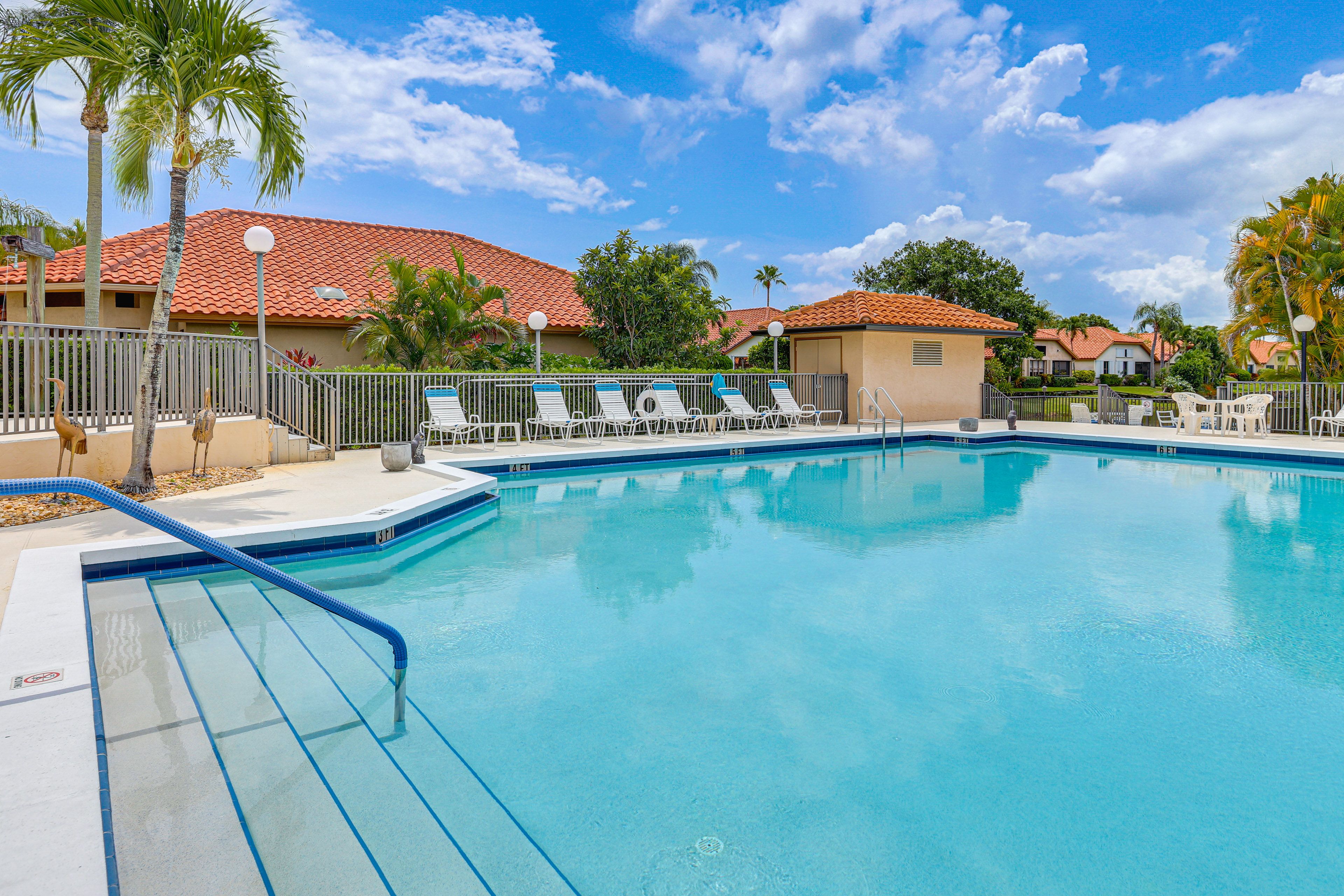 La Mariposa | Community Pool Area | Single-Story Home