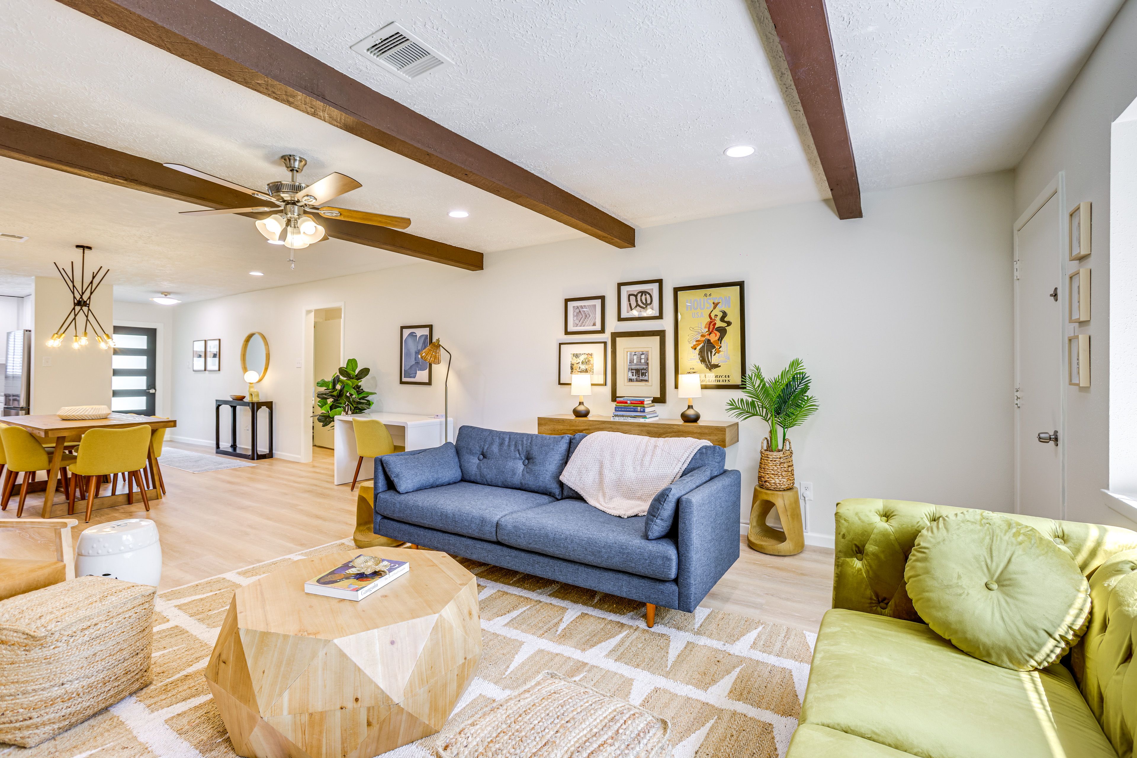 Living Room | Smart TV | Decorative Fireplace | Single-Story Home
