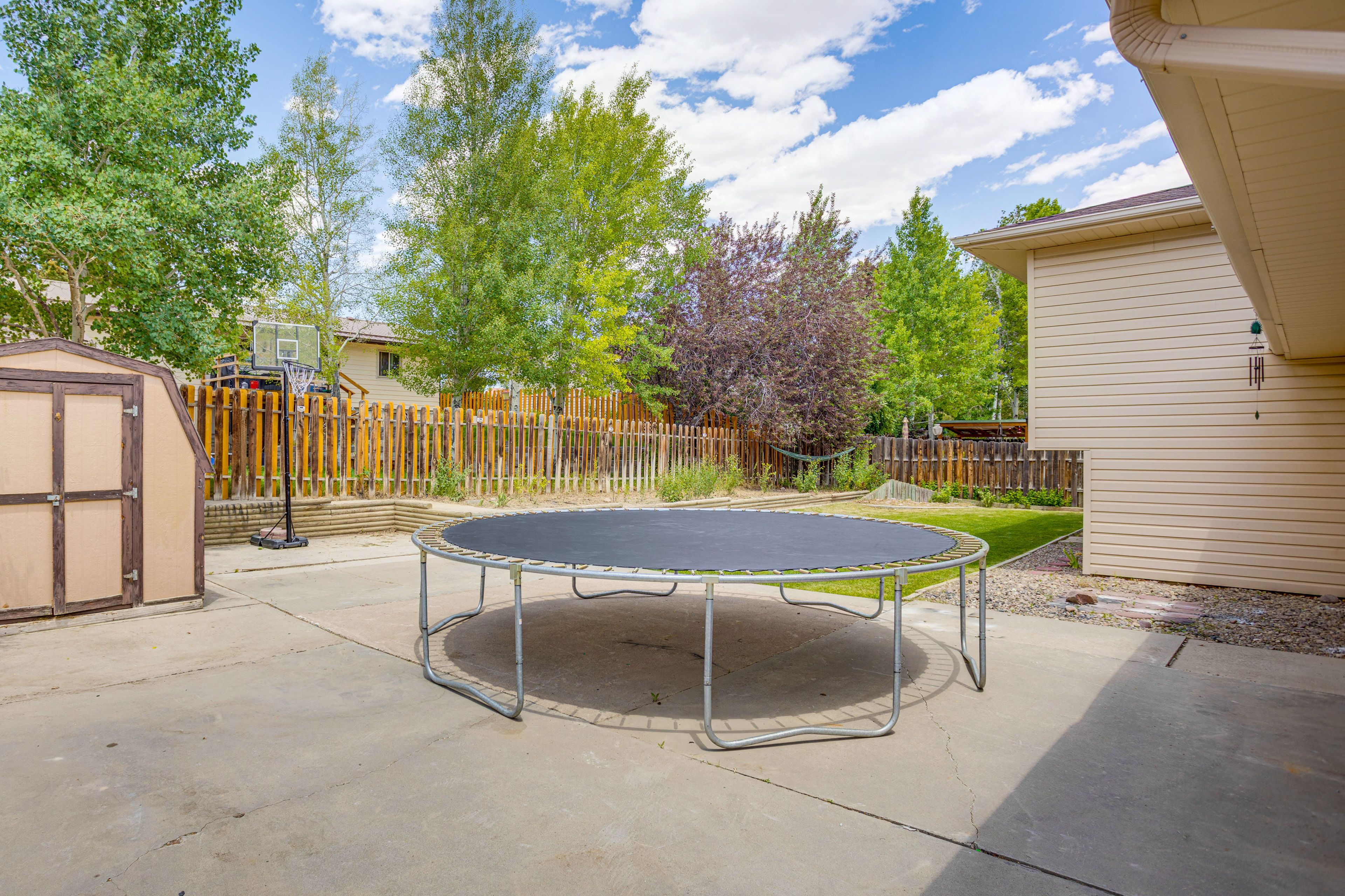 Backyard | Trampoline | Basketball Hoop
