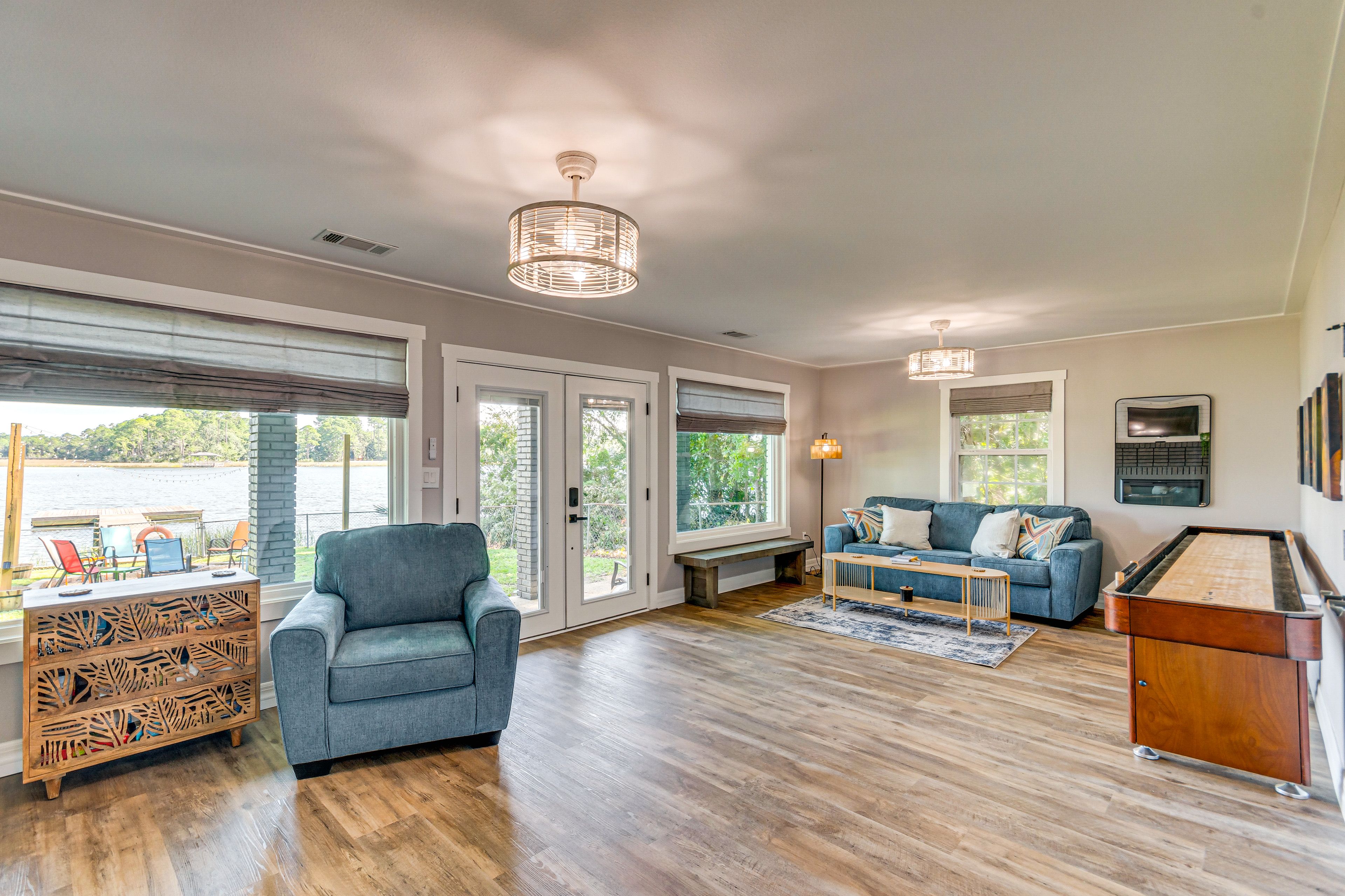 Game Area | Lower Level | Queen Sleeper Sofa | Shuffleboard Table | Board Games