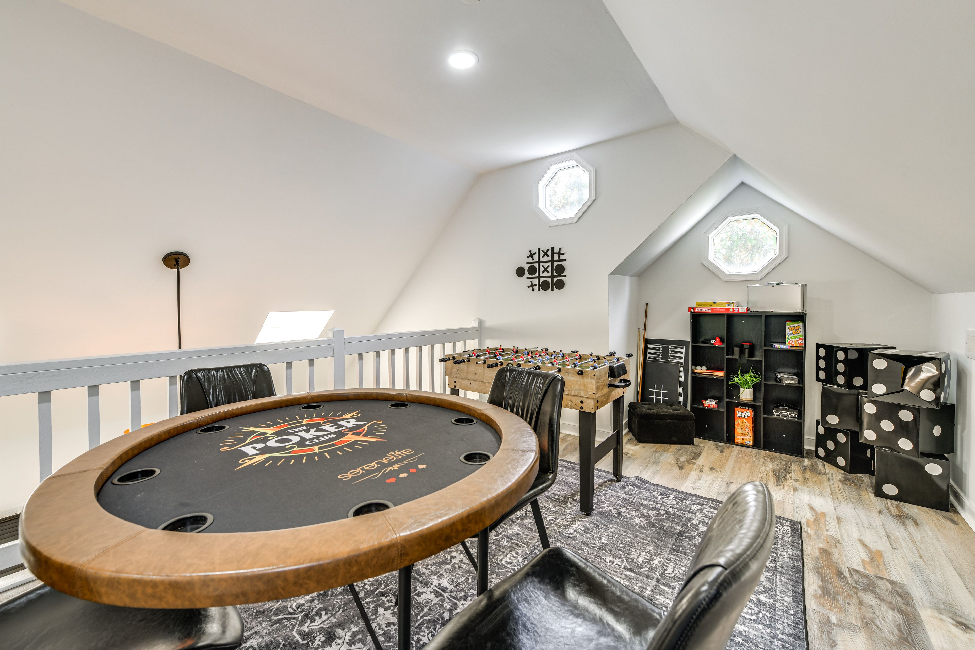 Loft (Game Room) | Central Heating & A/C | 2-Story Home