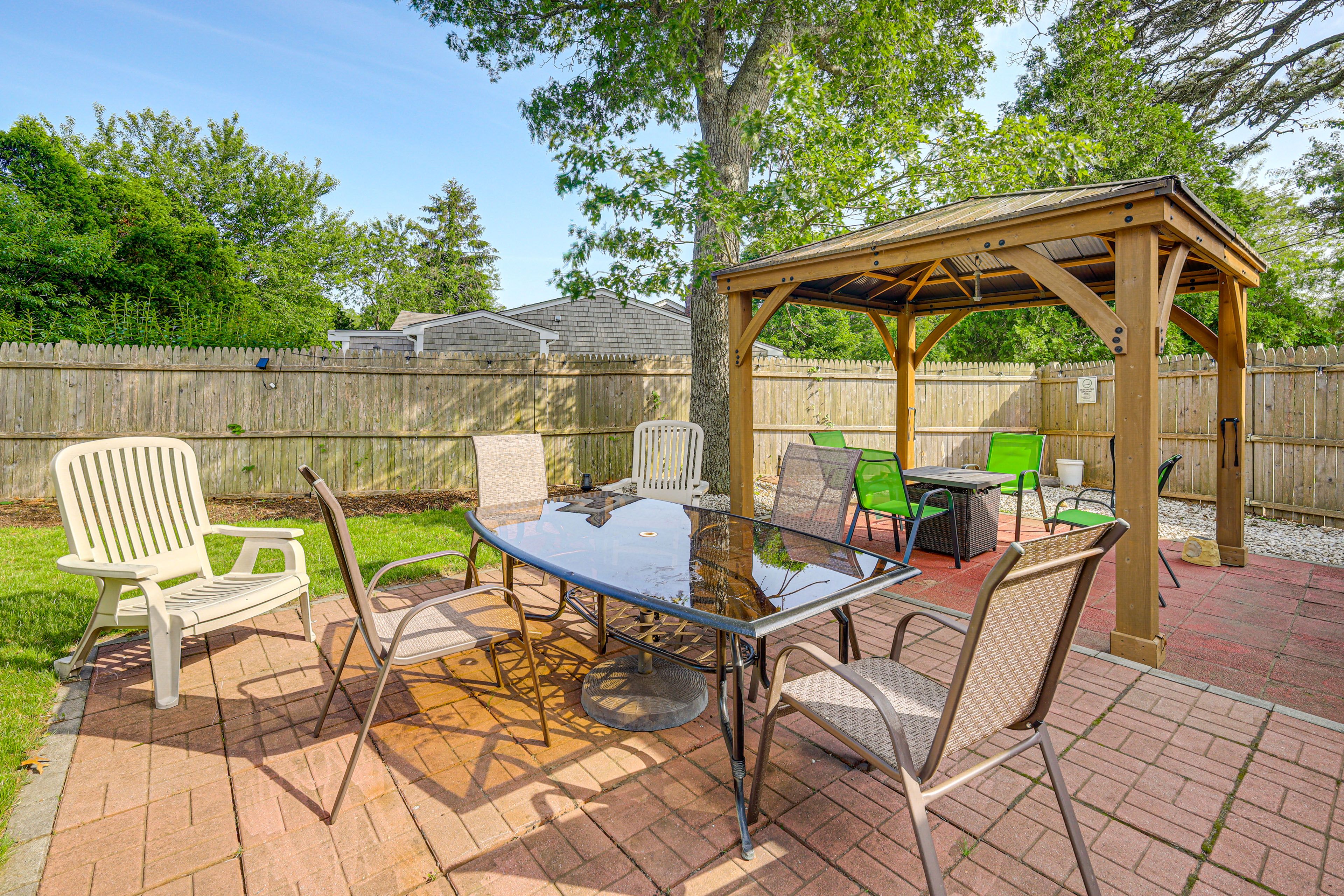 Fenced Yard | Gazebo w/ Fire Pit | Outdoor Dining