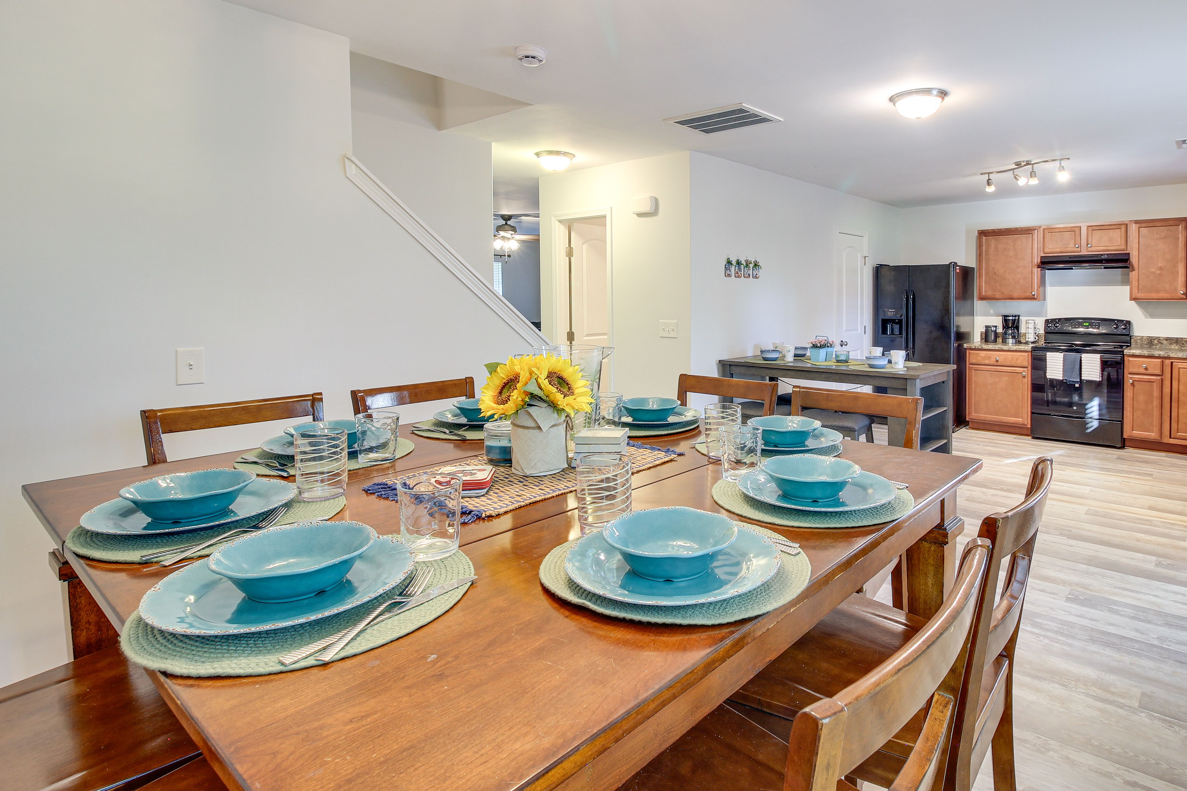 Dining Area | 2-Story Home | Central A/C & Heating | Open Floor Plan