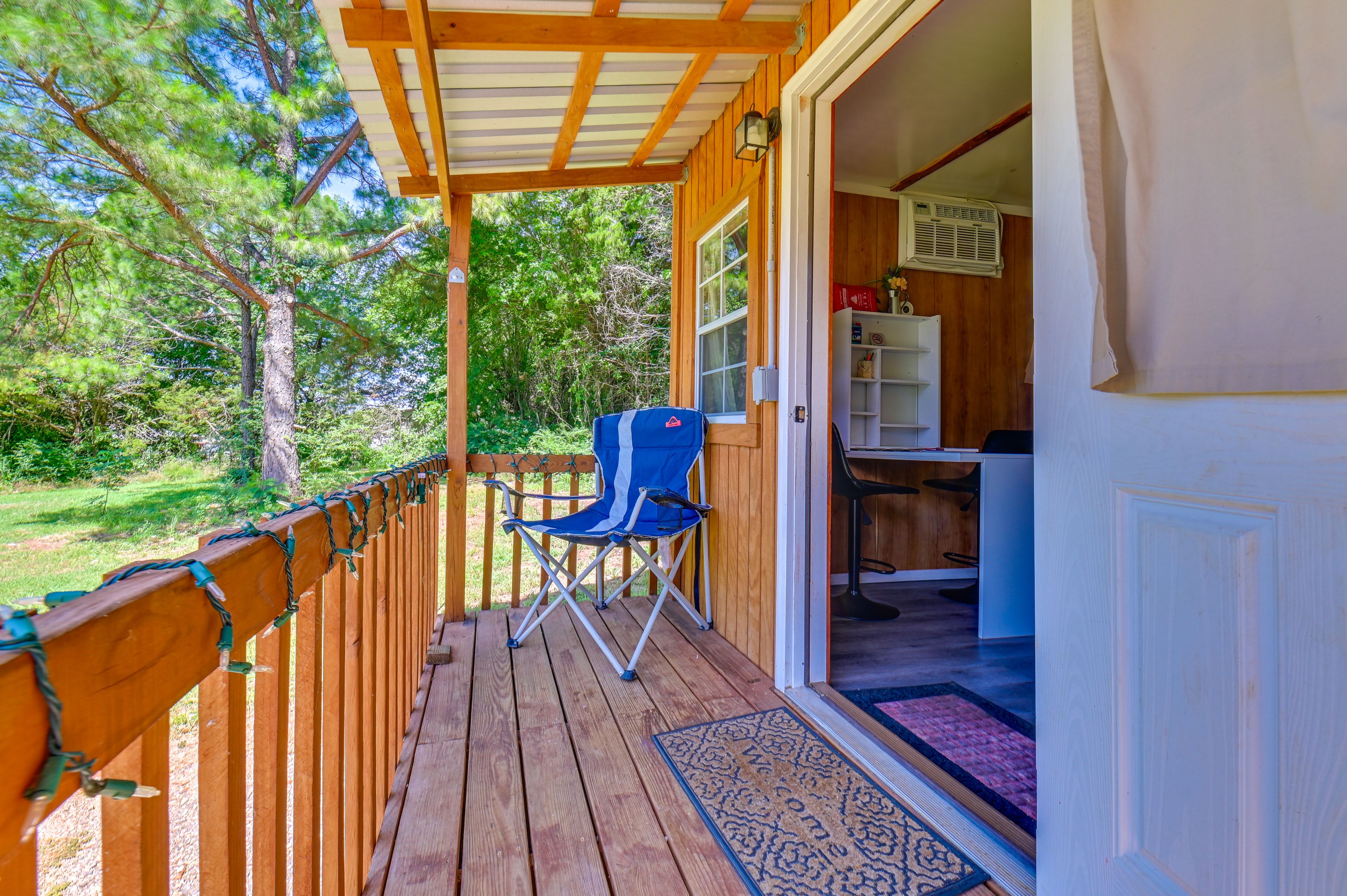Studio Exterior | Covered Porch w/ Seating