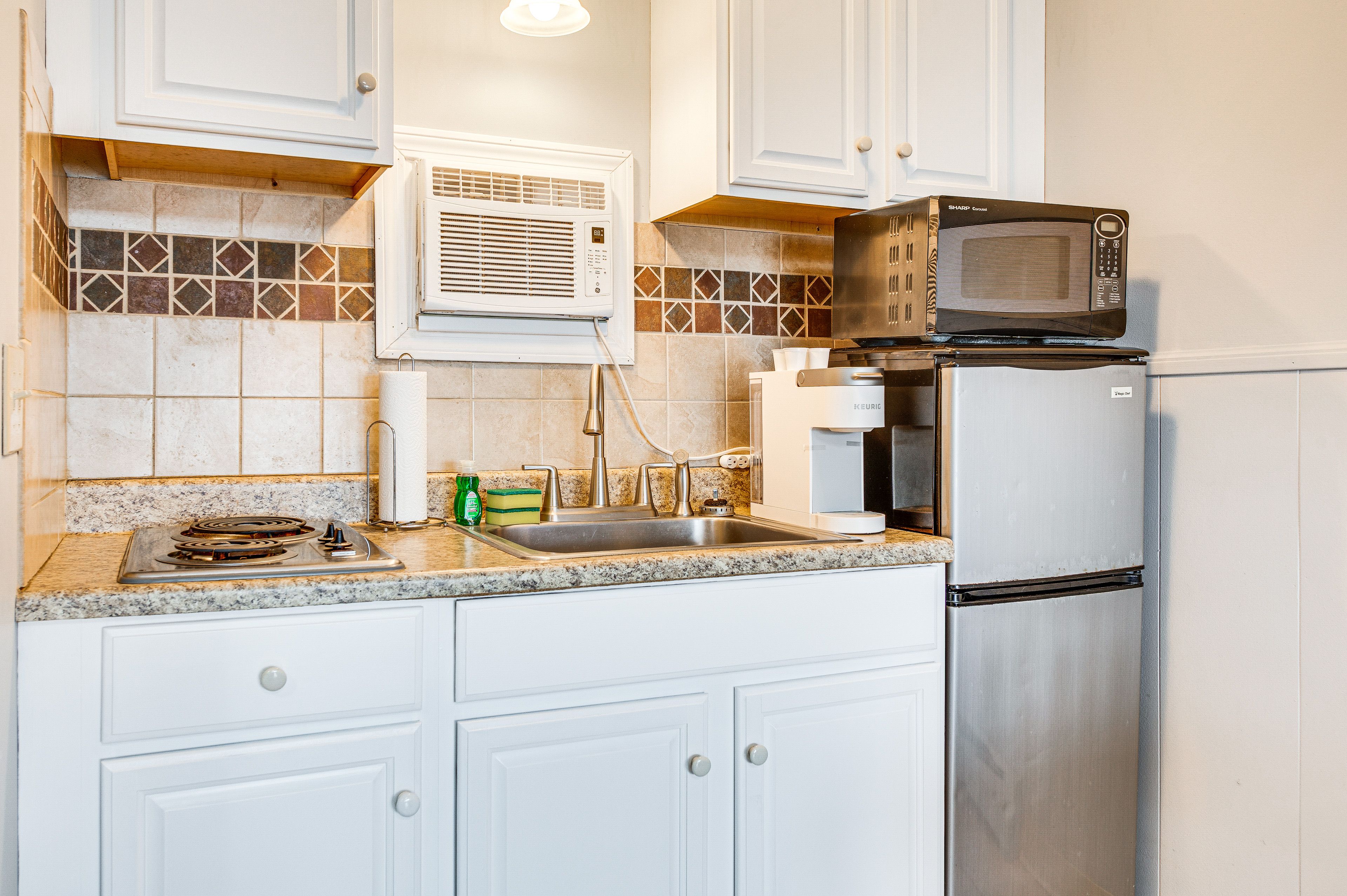 Kitchenette | Toaster | Keurig | 2-Burner Electric Stovetop