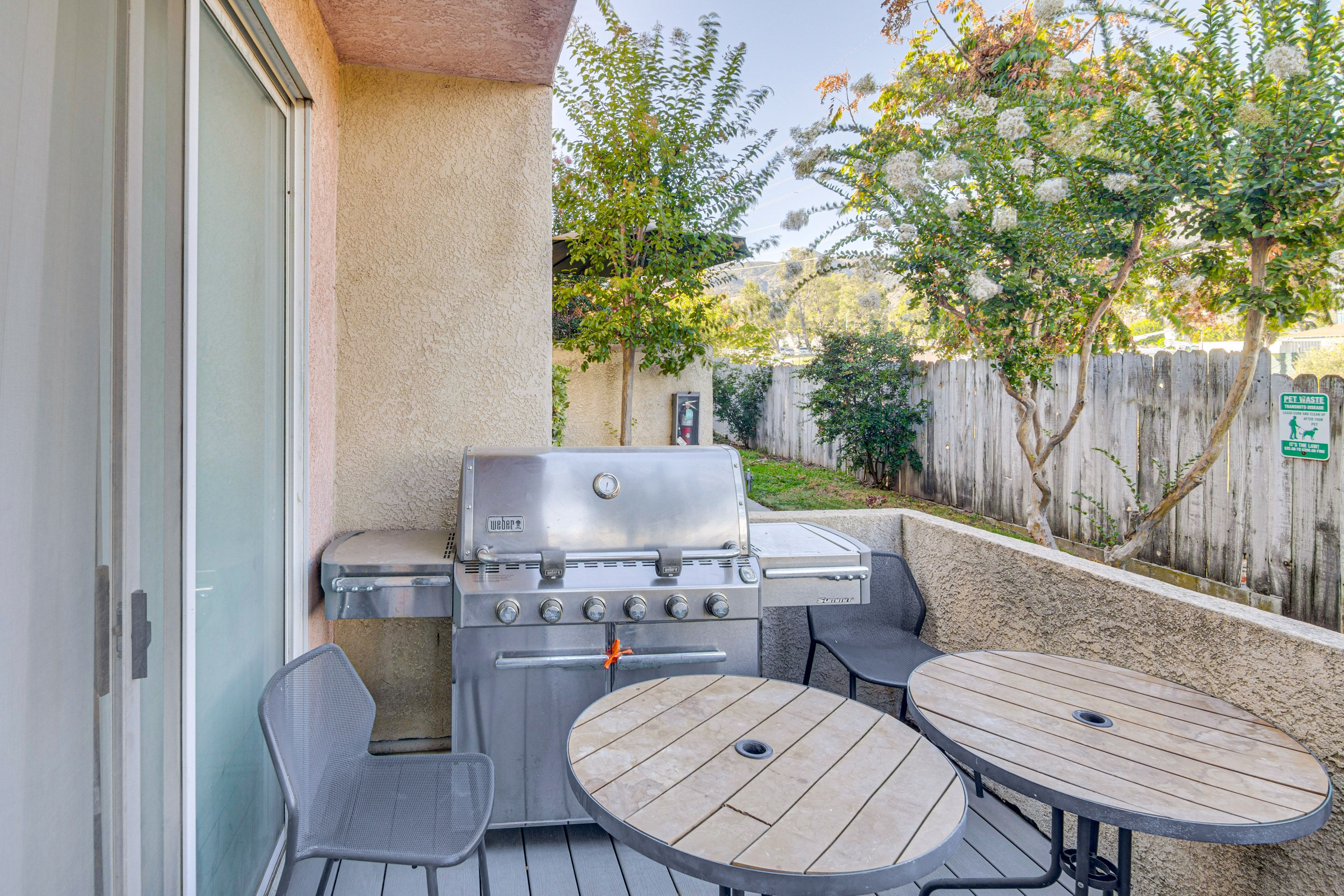 Patio | Gas Grill | Near Restaurants & Shops