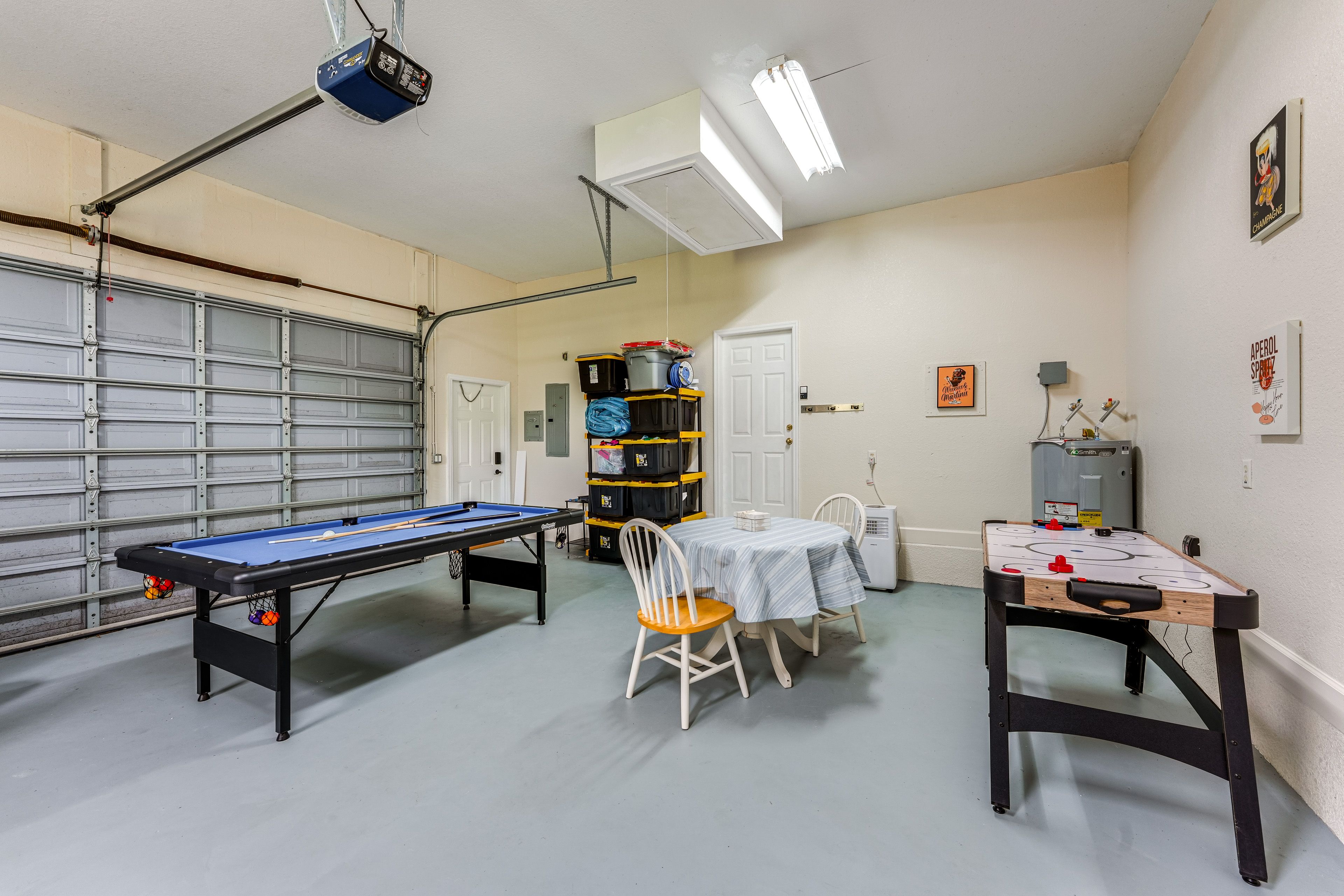 Garage | Game Room | Pool & Air Hockey Tables | Playing Cards | Basketball Hoop