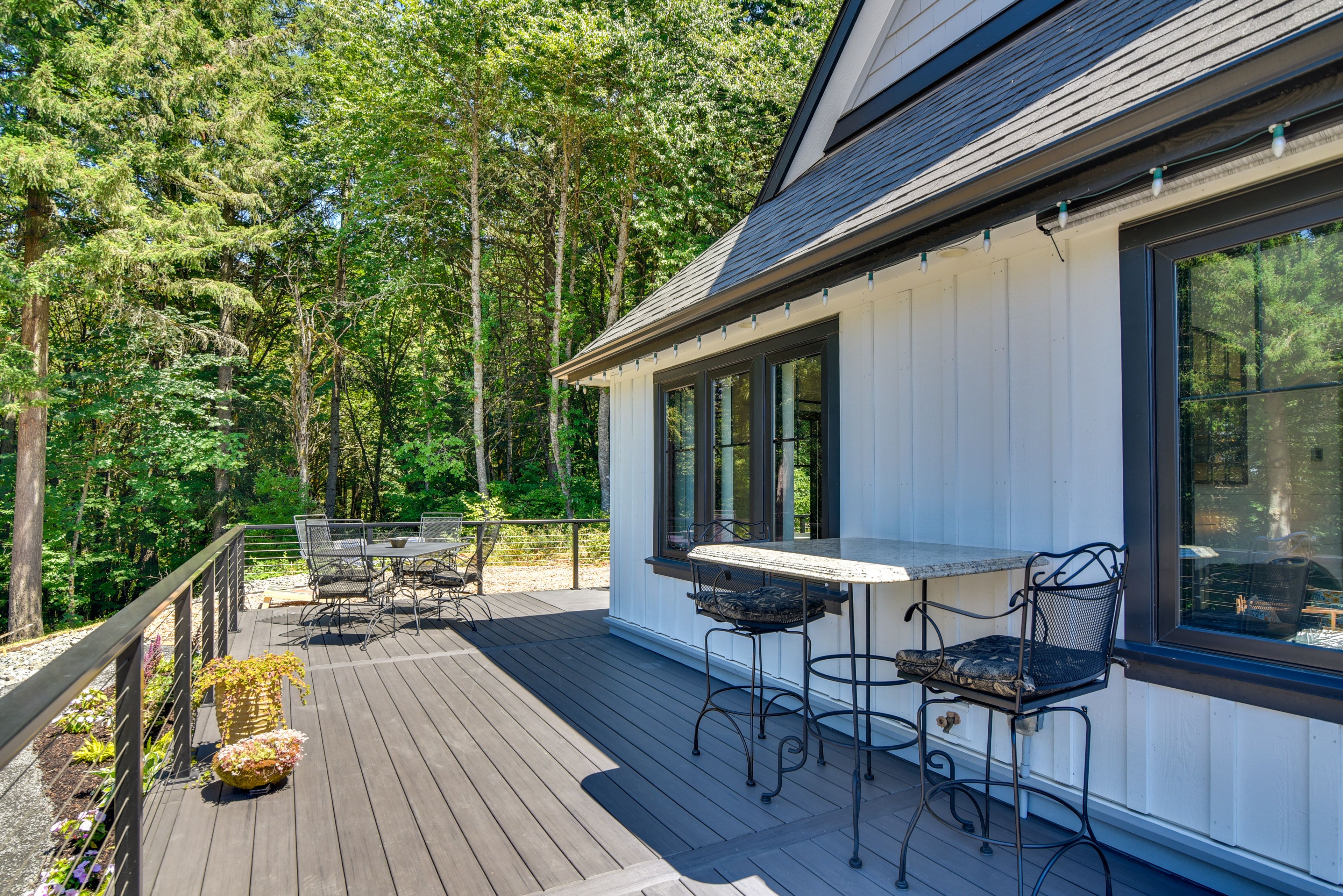 Deck | Outdoor Dining Set | Gas Grill | Forest Views