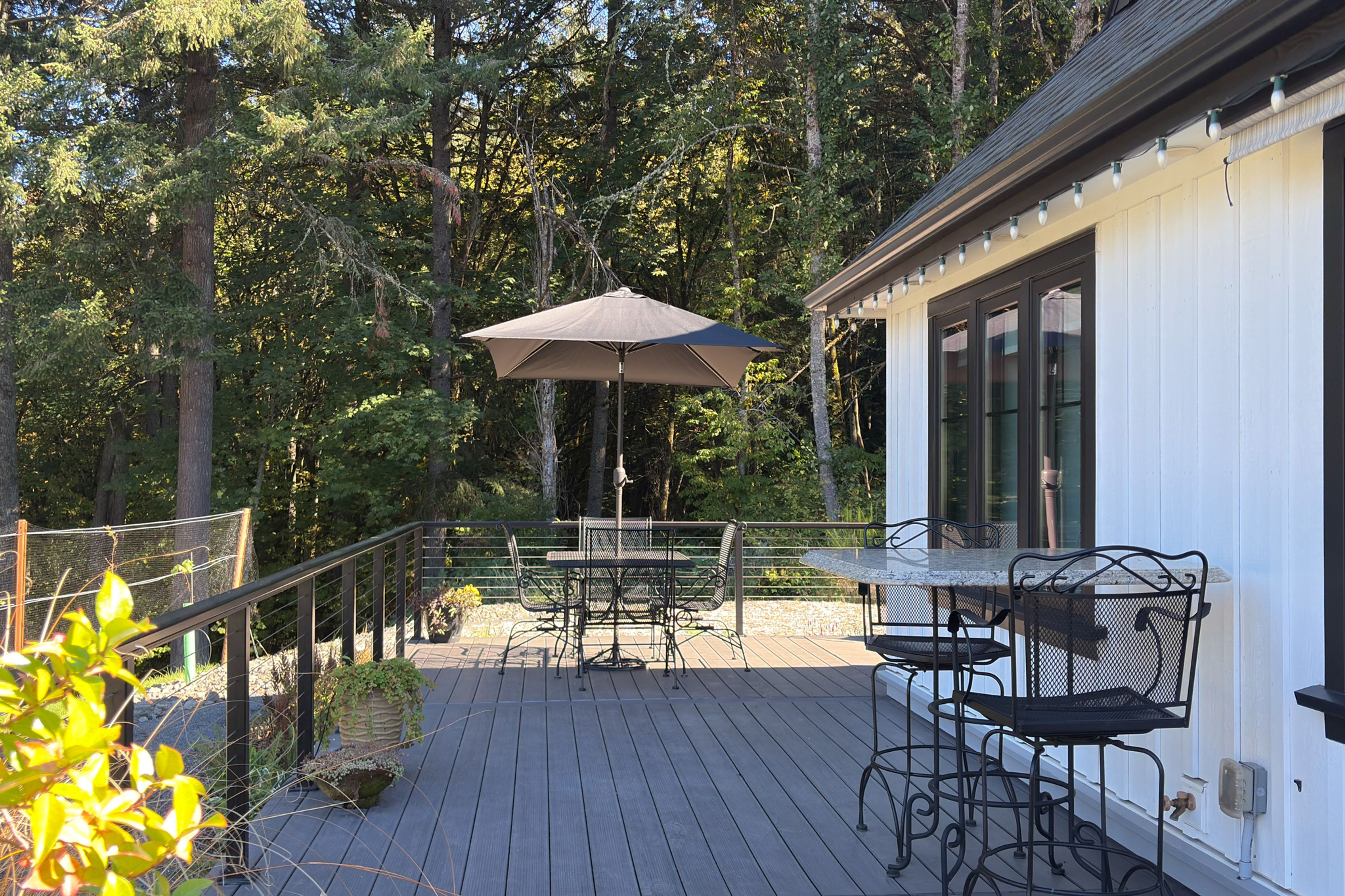 Deck | Outdoor Dining Set | Gas Grill | Forest Views