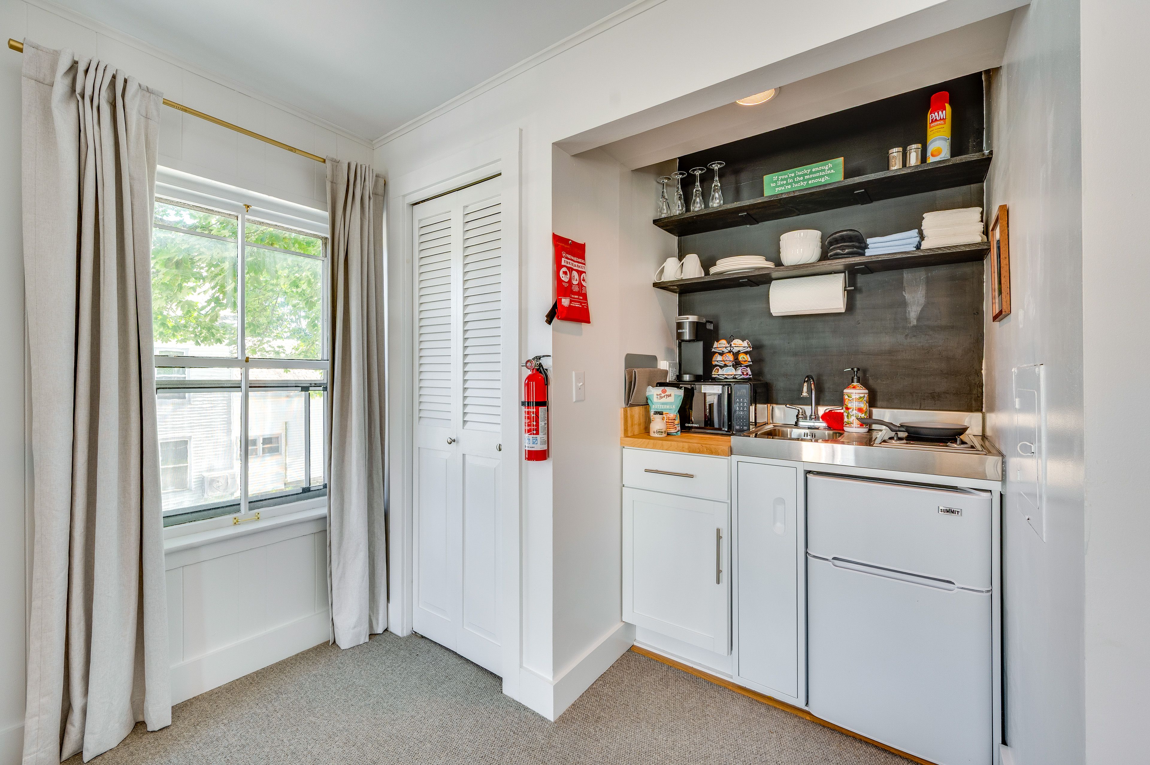 Kitchenette | Keurig Coffee Maker | Cooking Basics | Cooktop