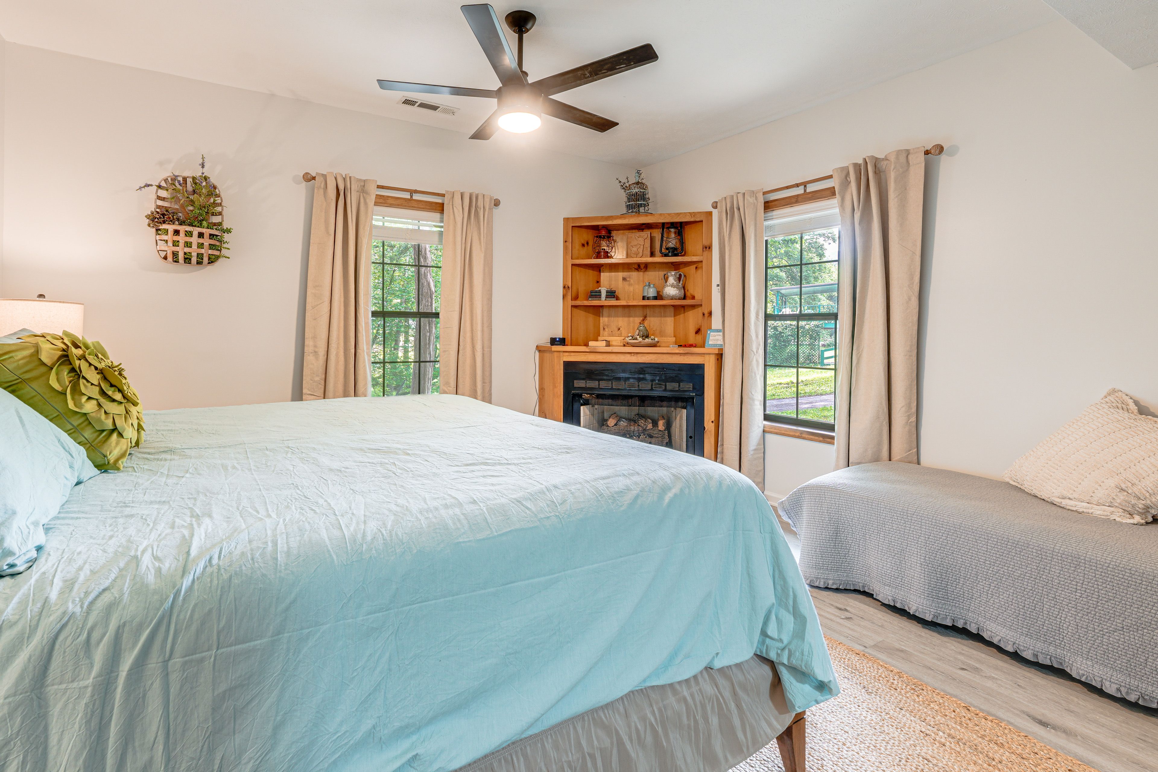 Bedroom 3 | Basement | King Bed | 2 Twin Beds | Fireplace
