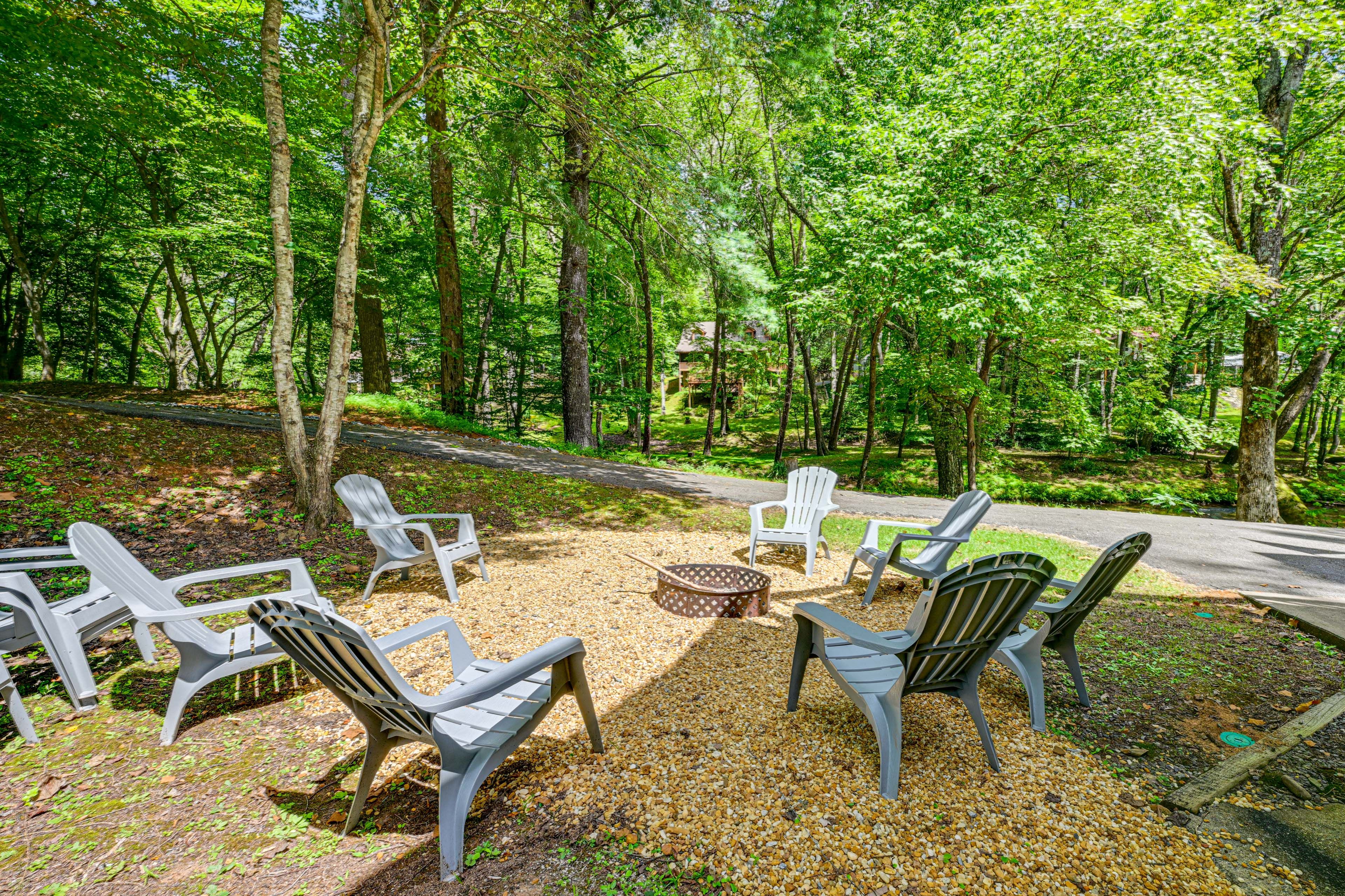 Exterior | Wood-Burning Fire Pit w/ Seating