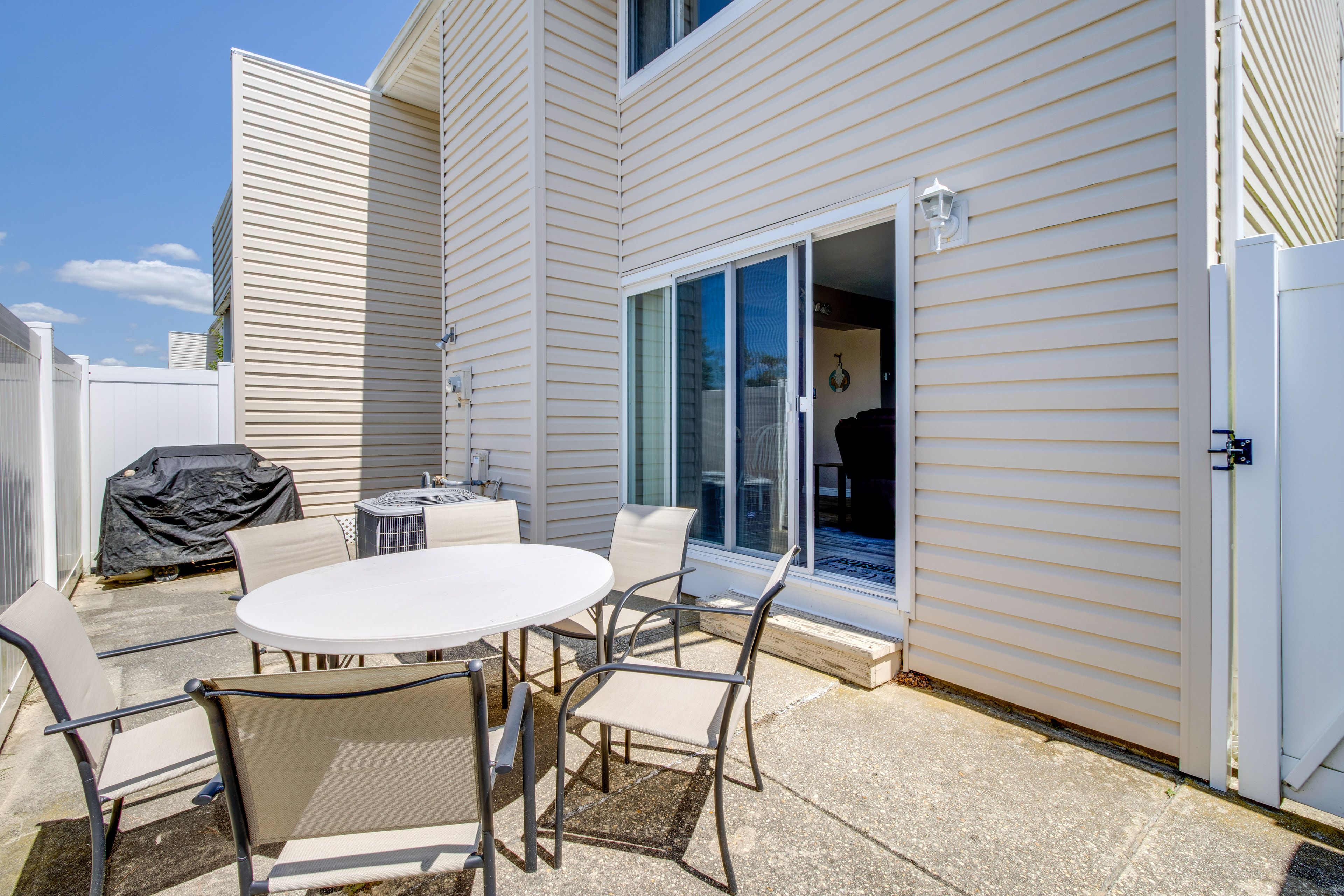 Brigantine Vacation Rental | 3BR | 2BA | 1,300 Sq Ft | 3 Steps to Enter