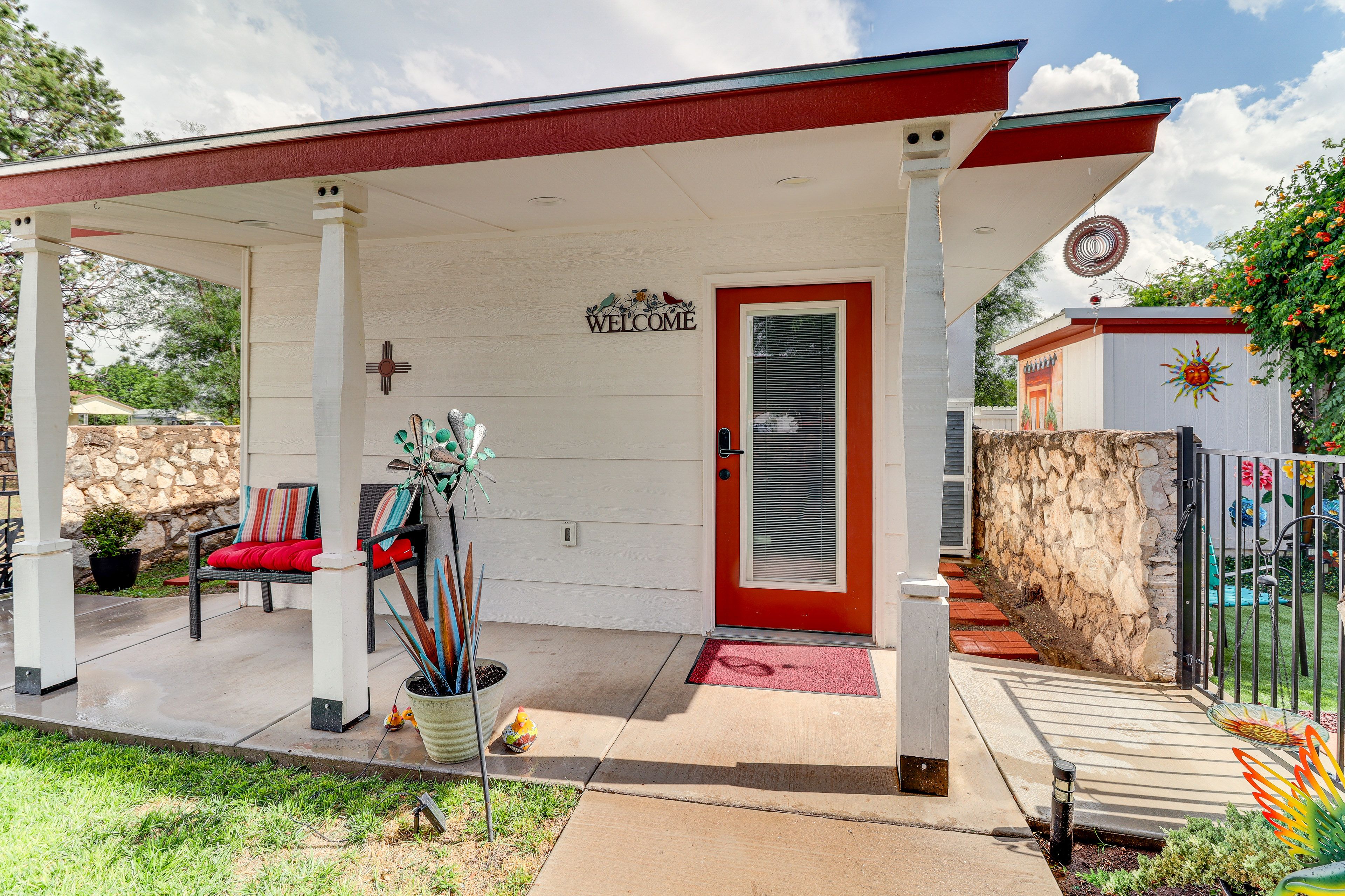Property Exterior | Private Yard | Shared Courtyard | Covered Porch