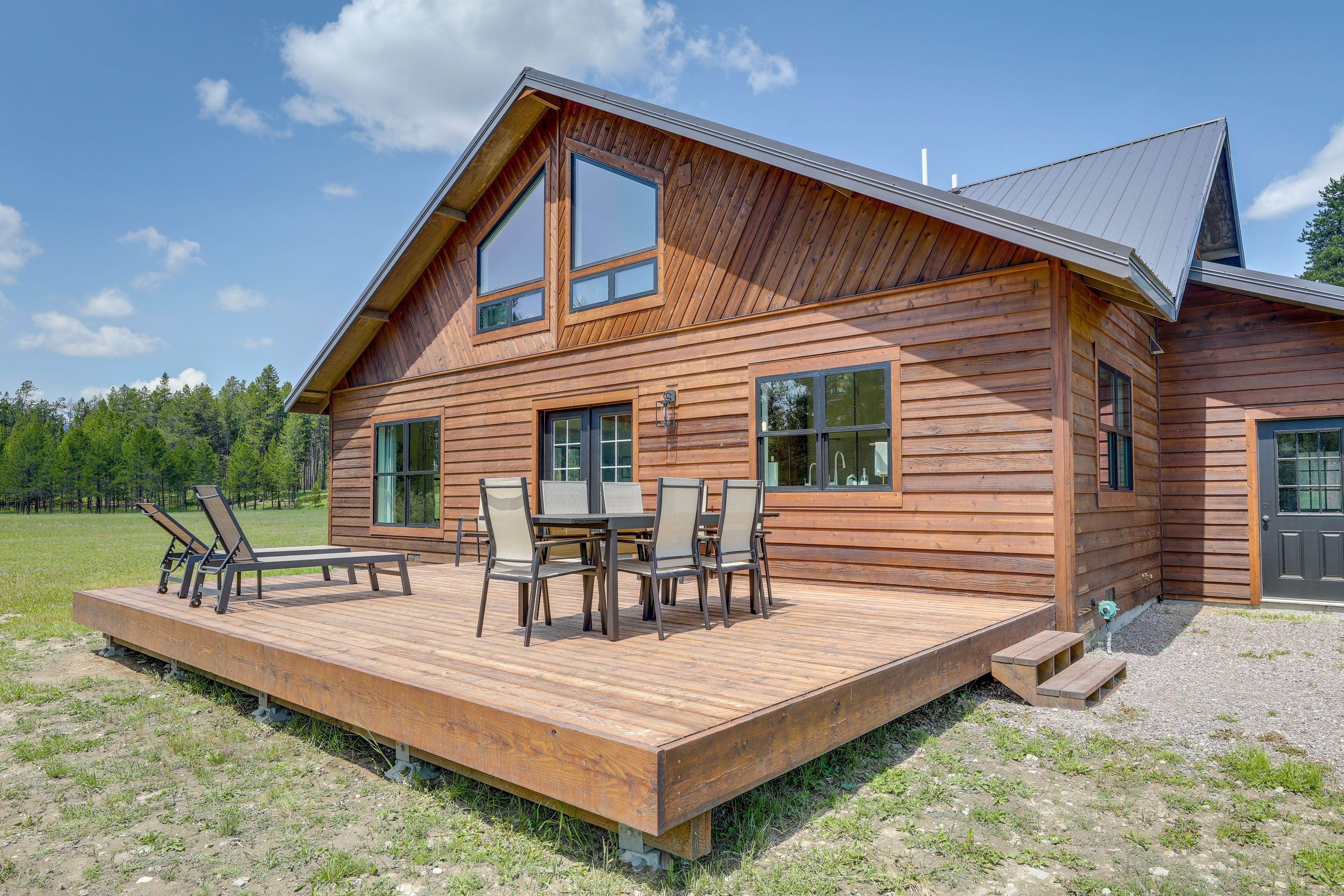 Exterior | 2-Story Cabin | Deck | Fire Pit