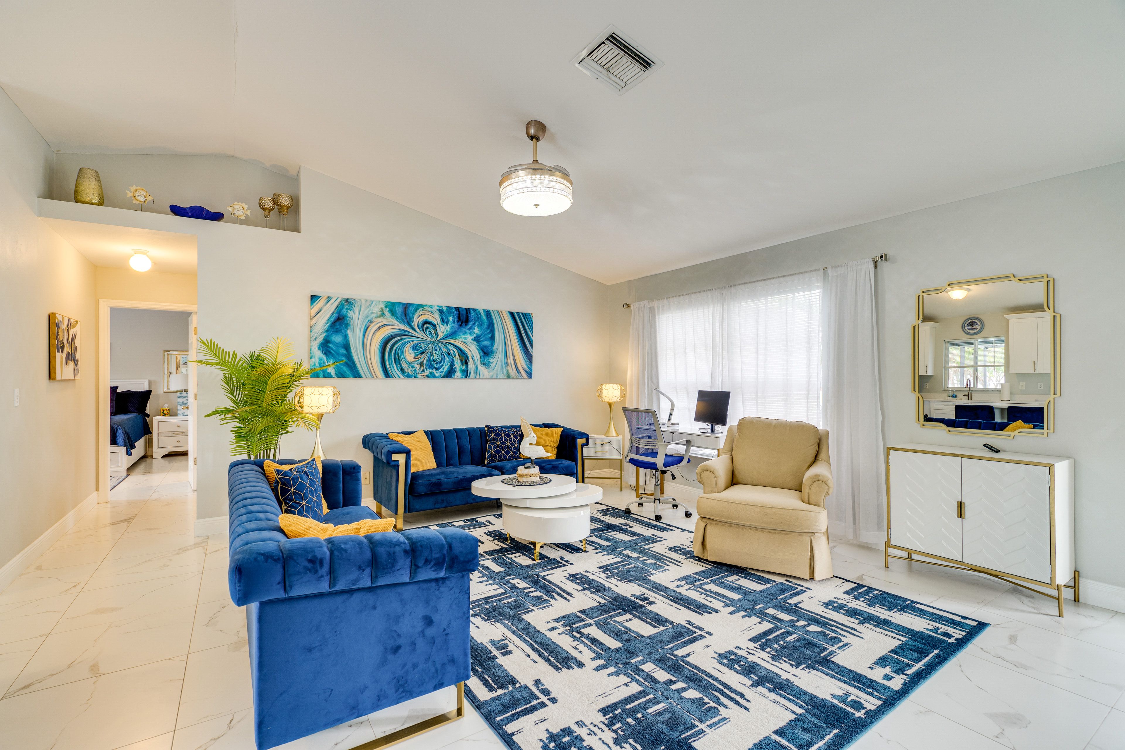 Property Interior | Single-Story Home | Free WiFi | Central A/C & Heating
