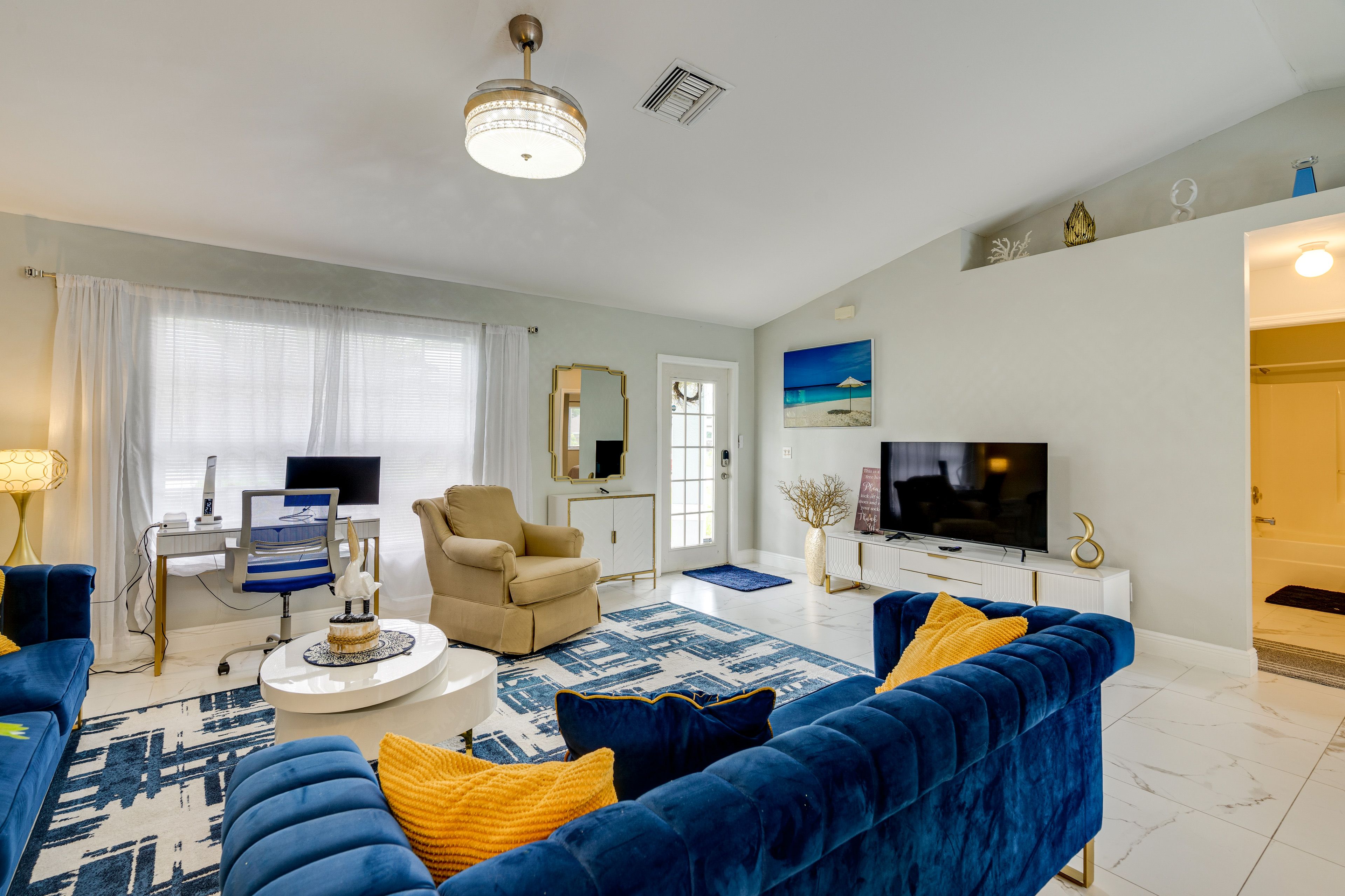 Living Room | Laptop-Friendly Workspace | Smart TV