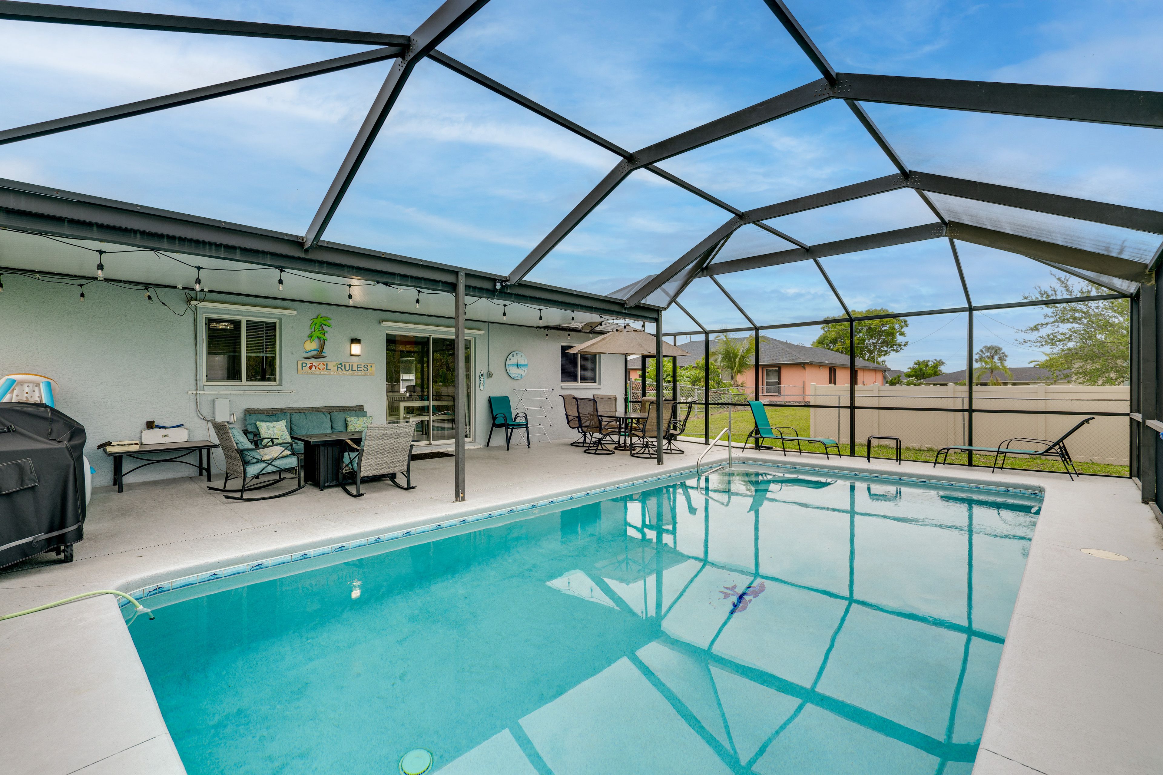 Cape Coral Vacation Rental | 3BR | 2BA | 1,450 Sq Ft | 1 Step Required