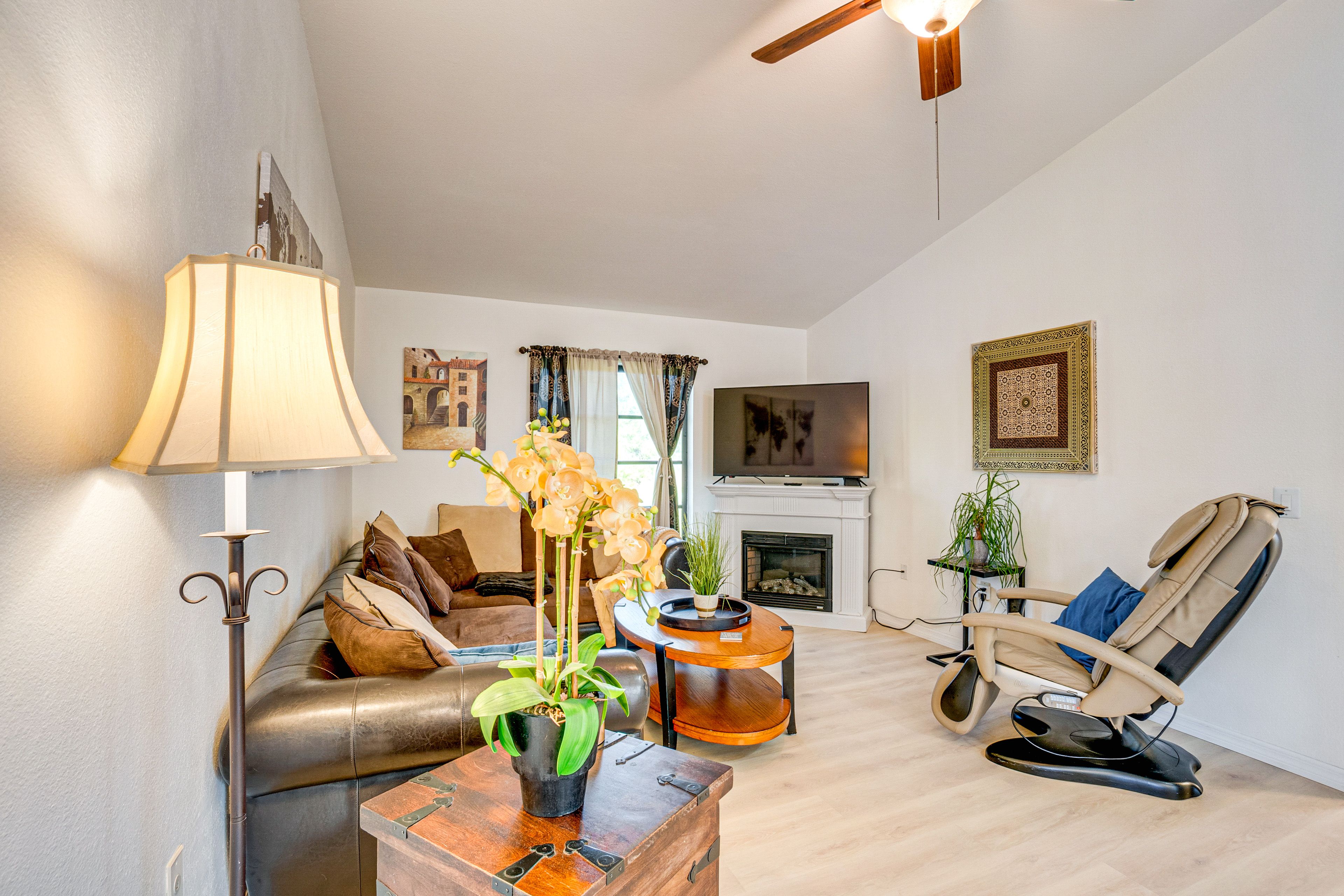 Living Area | TV | Electric Fireplace