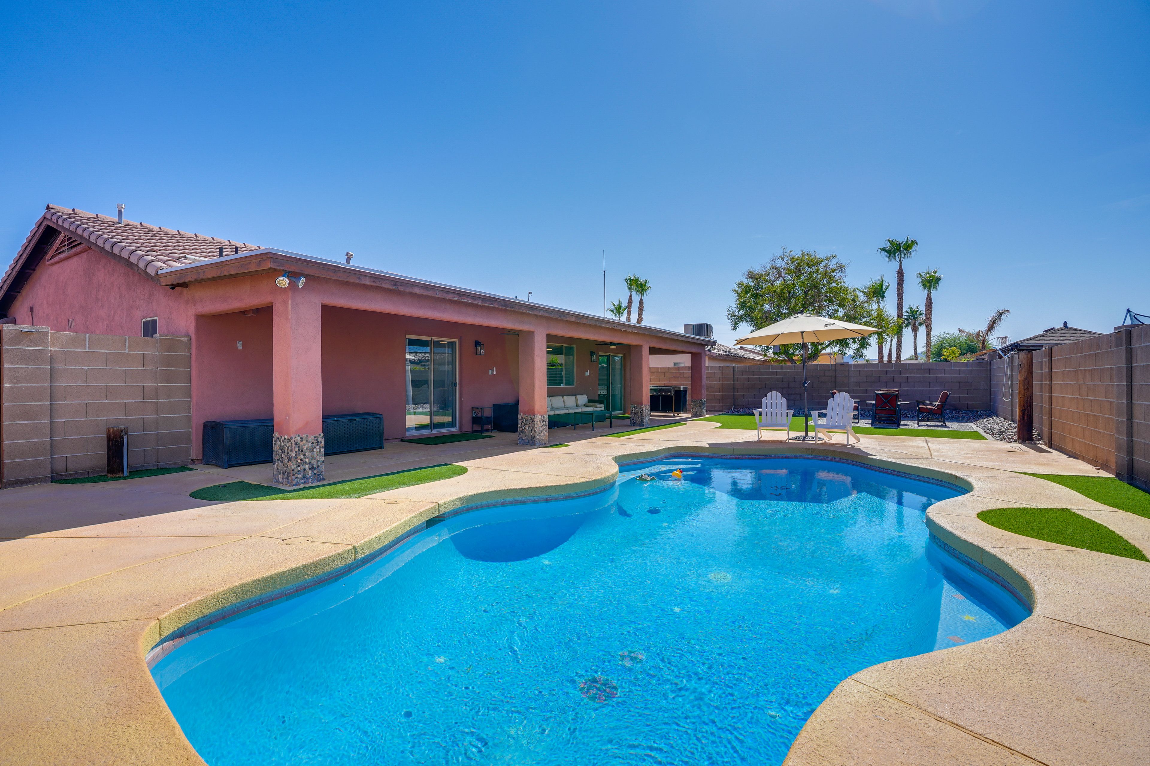 Yuma Vacation Rental | 3BR | 2BA | 1,292 Sq Ft | Small Step to Enter