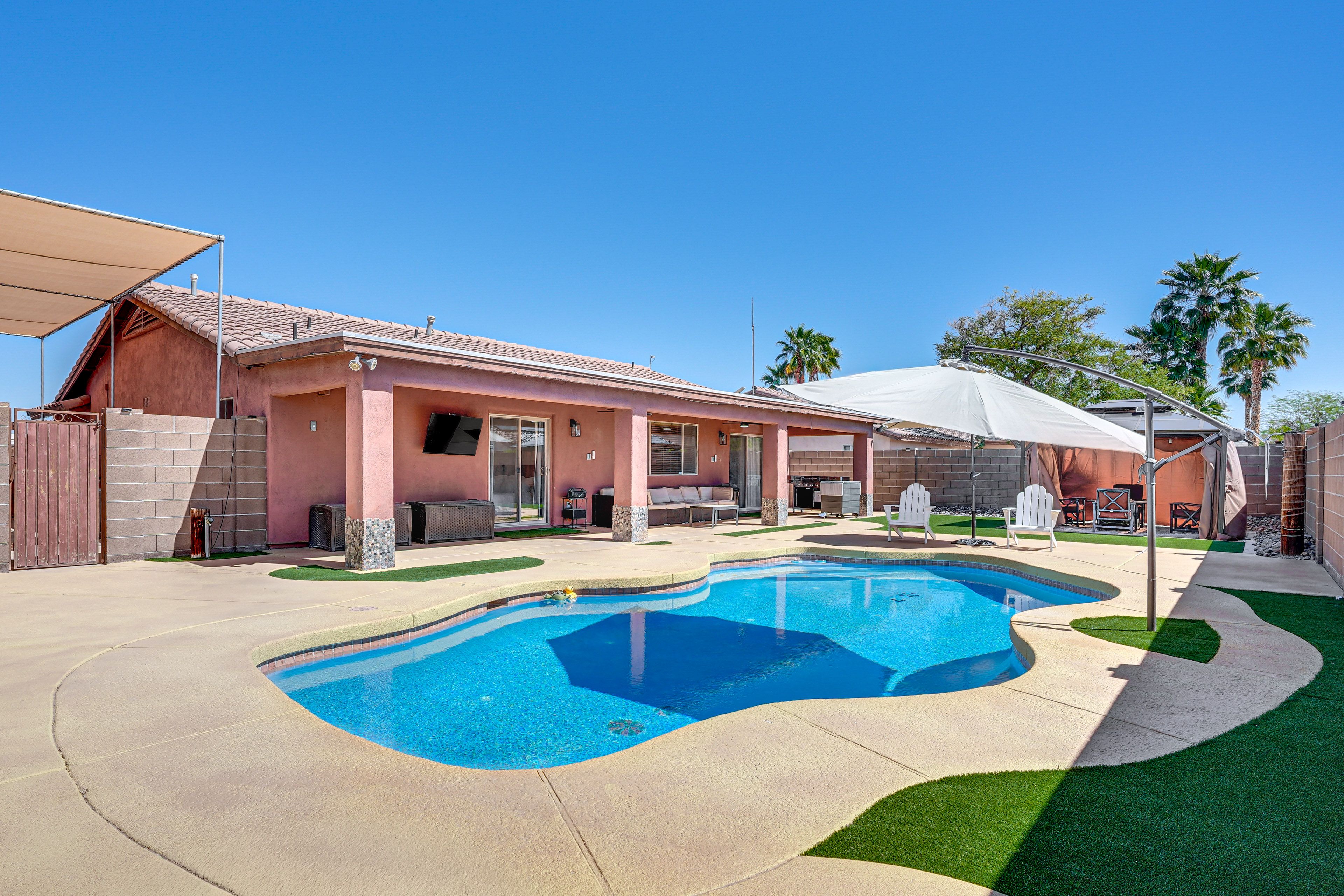 Yuma Vacation Rental | 3BR | 2BA | 1,292 Sq Ft | Small Step to Enter