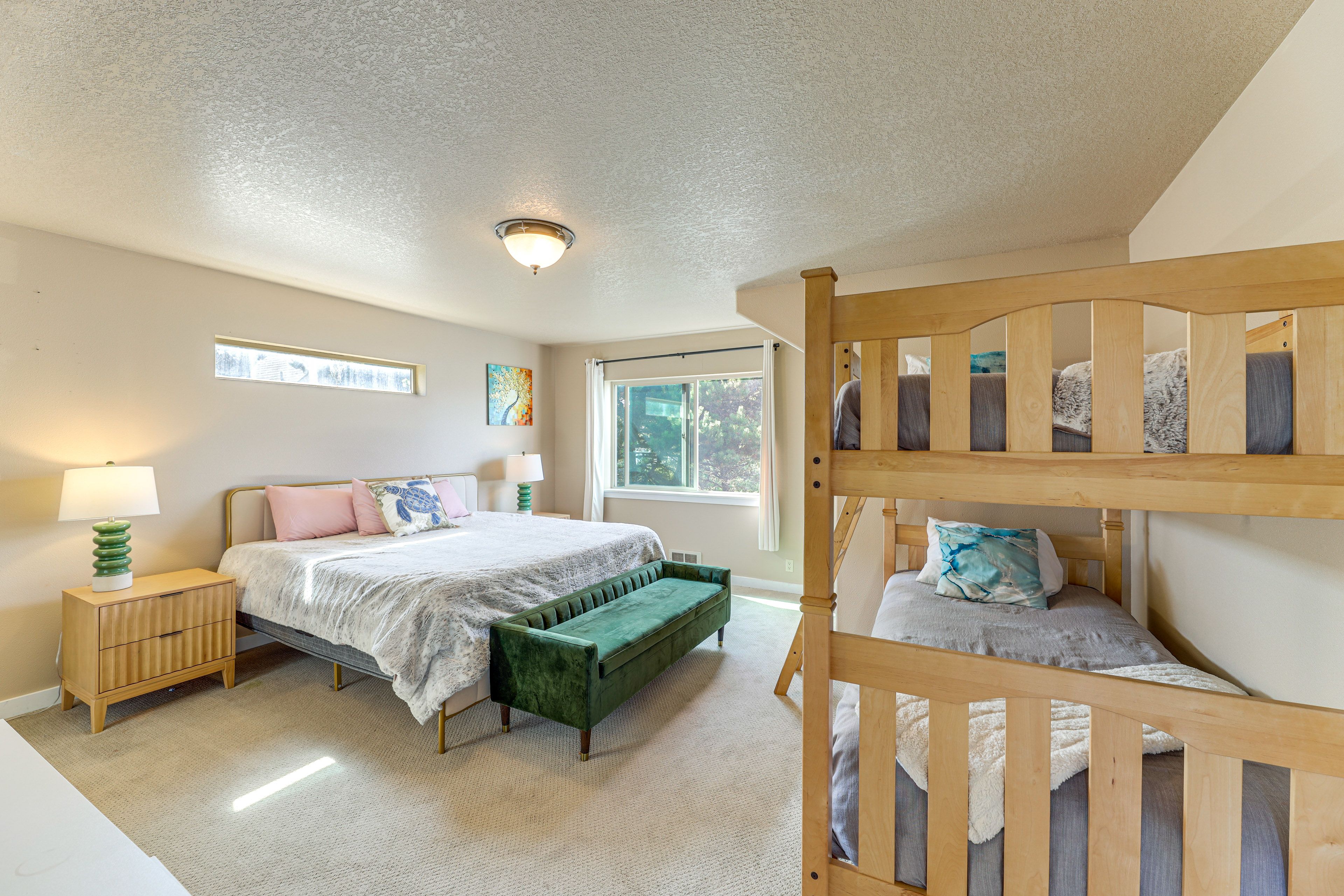 Bedroom 5 | 2nd Floor | King Bed | Twin Bunk Bed
