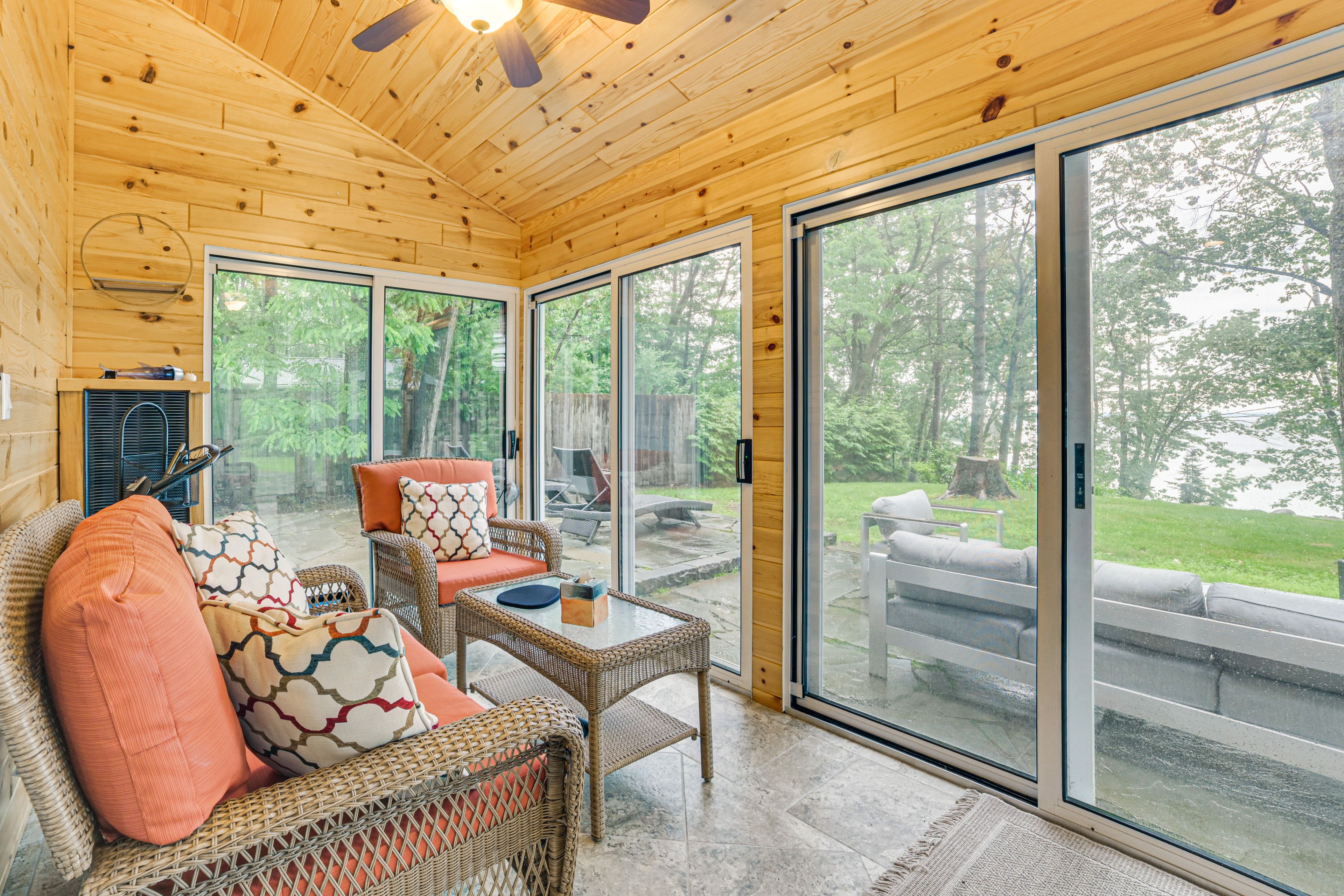 Enclosed Sunroom | Lake Views | Lounge Seating
