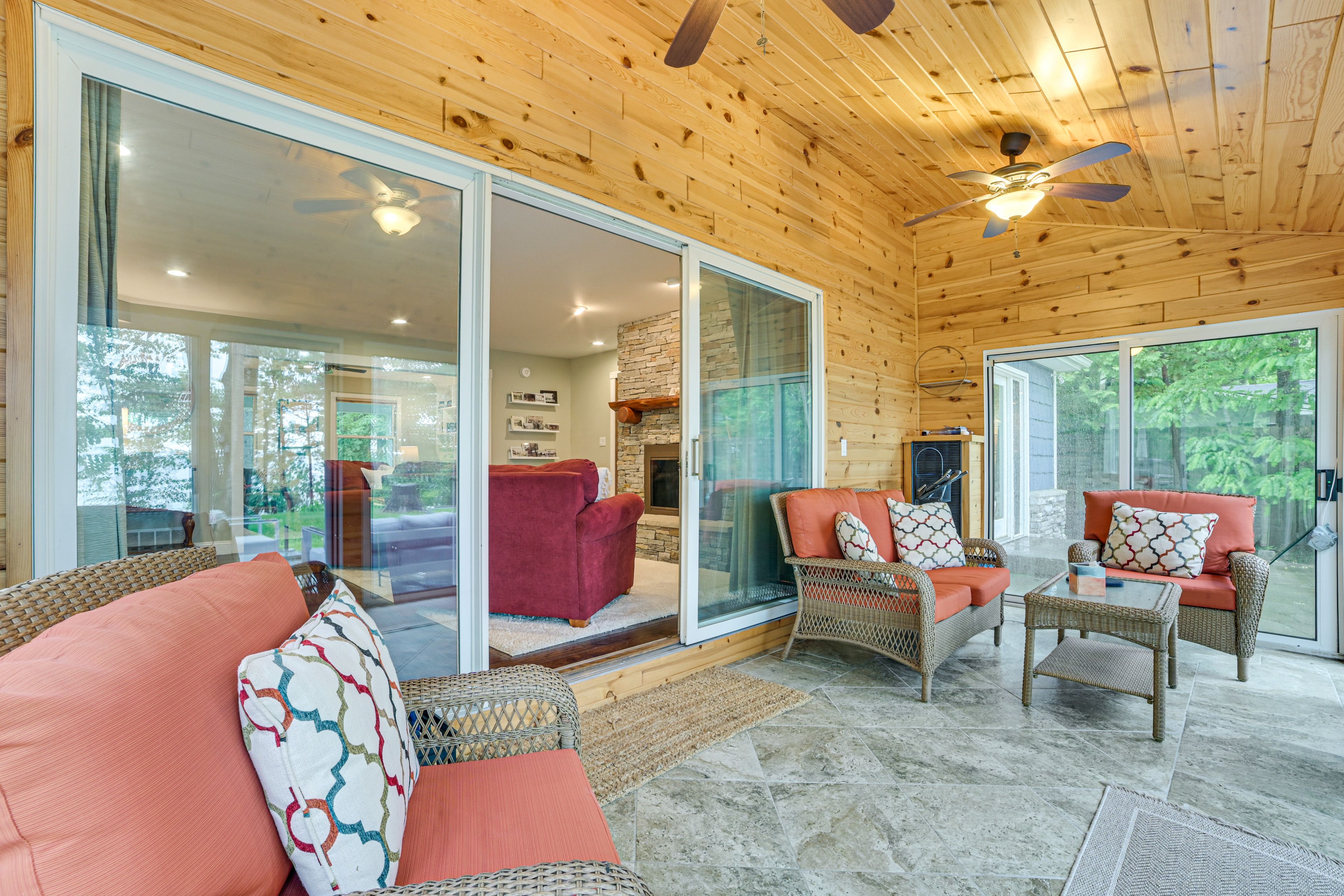 Enclosed Sunroom | Lake Views | 1st Floor