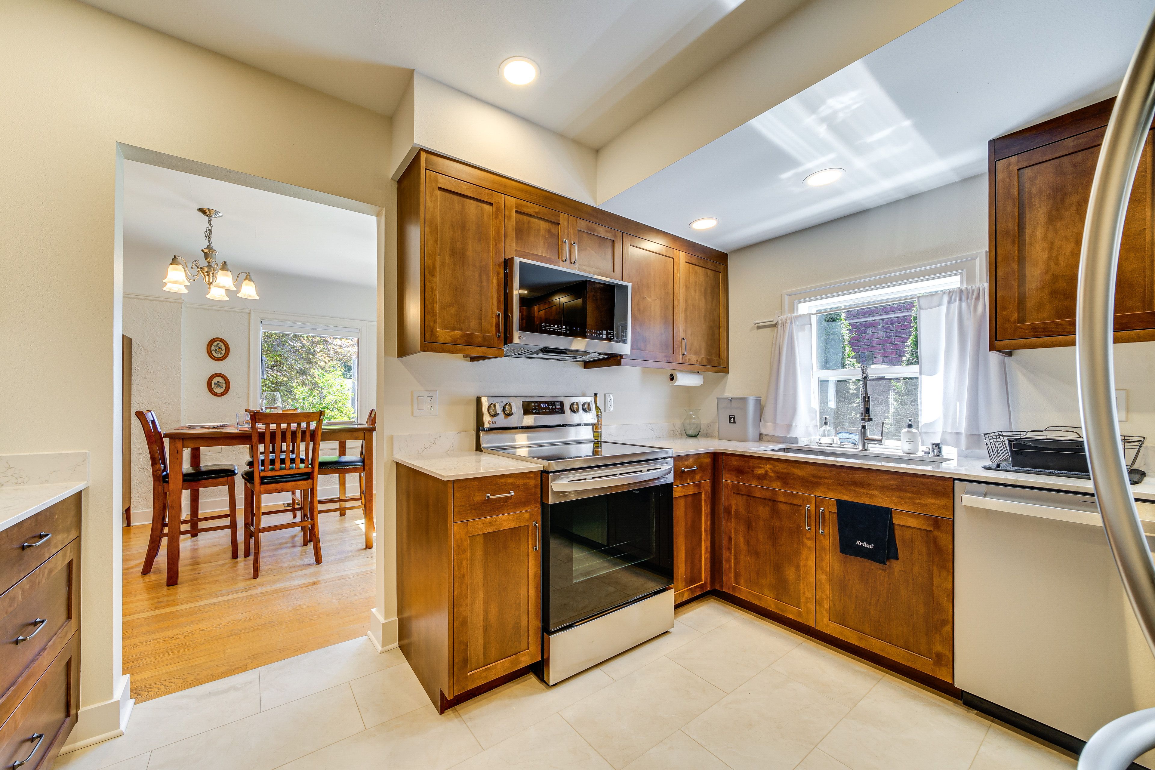 Property Interior | 2-Story Home | Free WiFi | Central Heating | Portable A/C