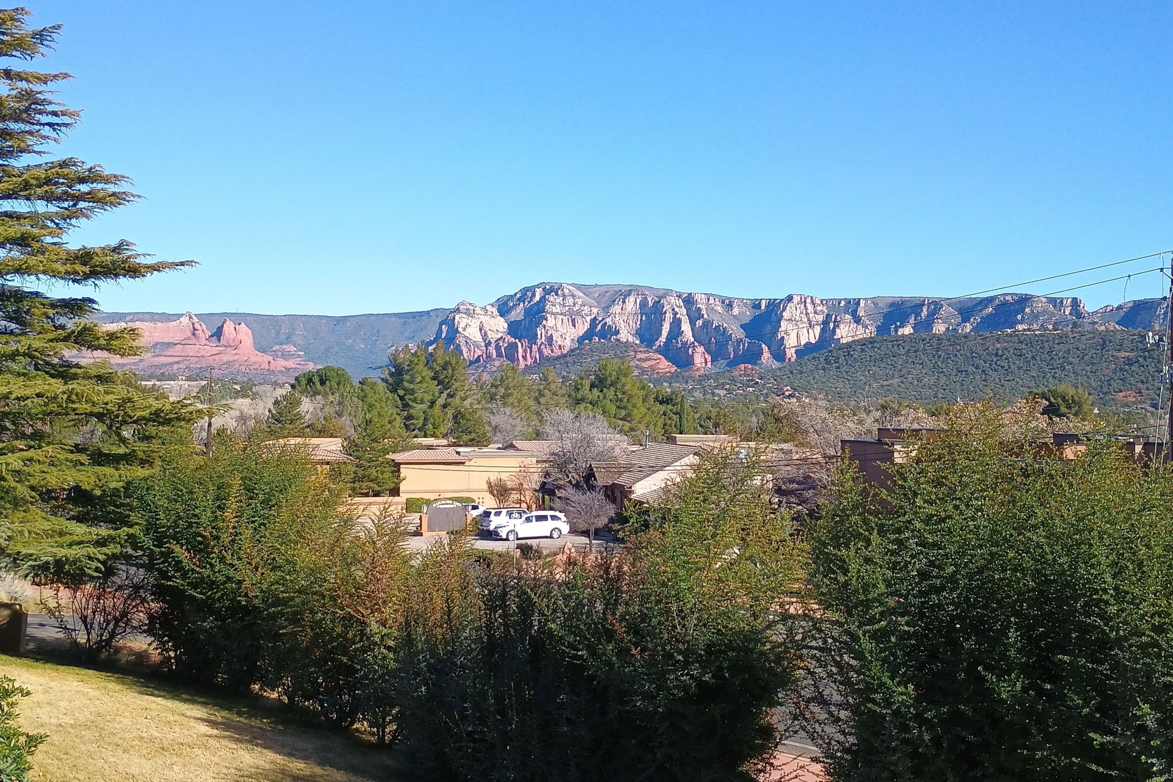 Enjoy these breathtaking morning views of the red rocks right from your balcony