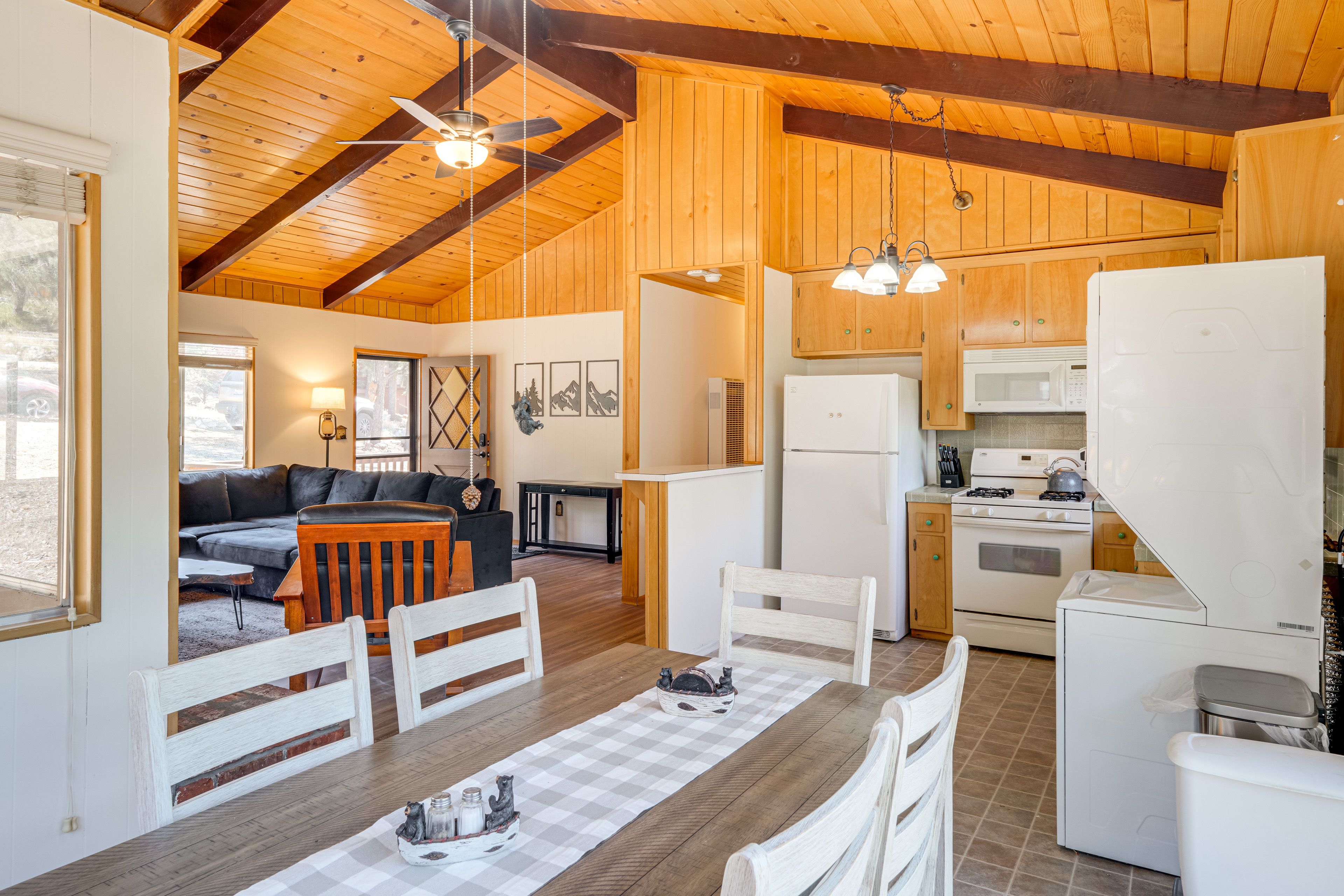 Dining Area | Kitchen | Vaulted Ceilings