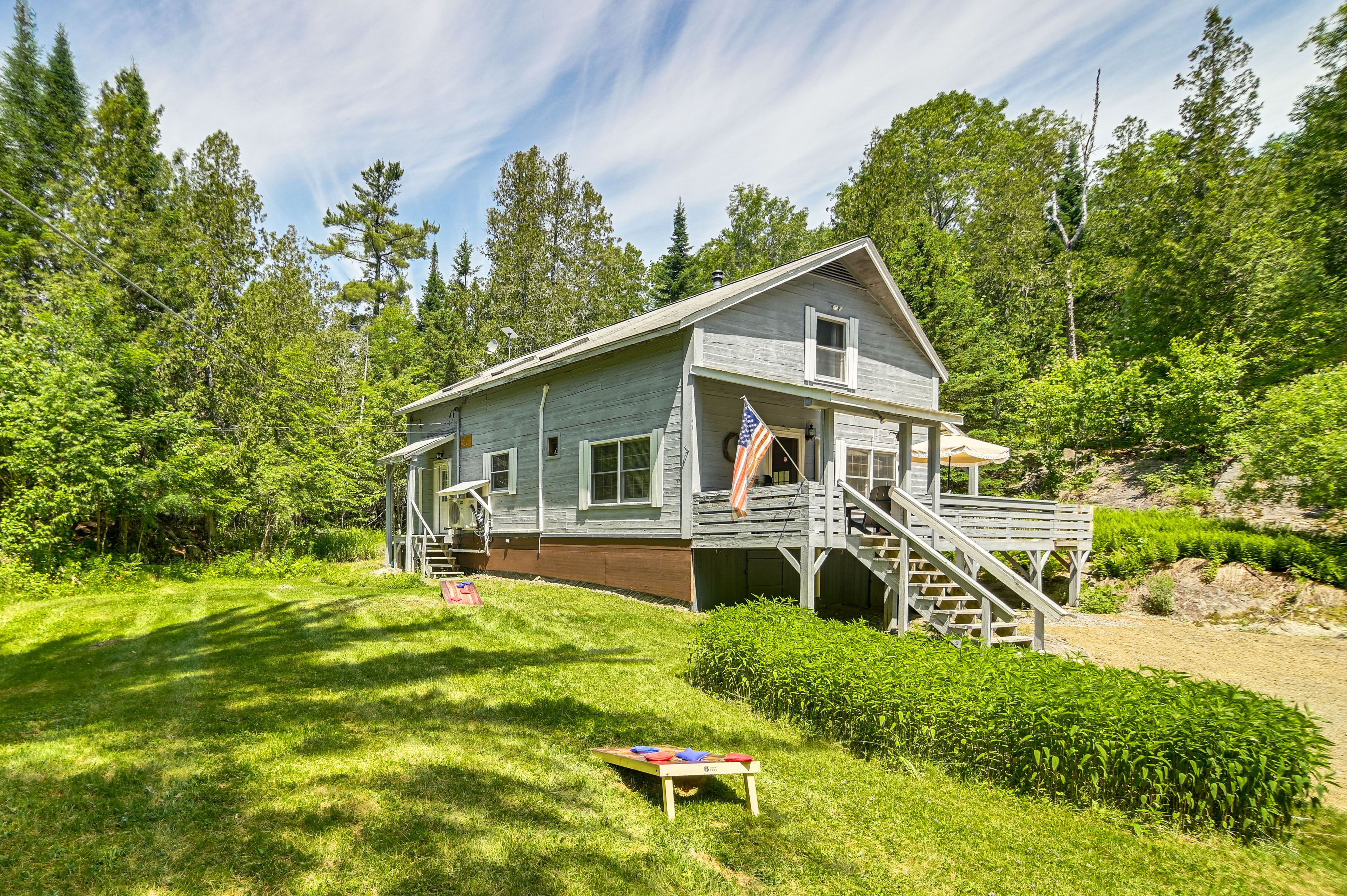 Rangeley Vacation Rental | 3BR | 2BA | 2,000 Sq Ft | Stairs Required