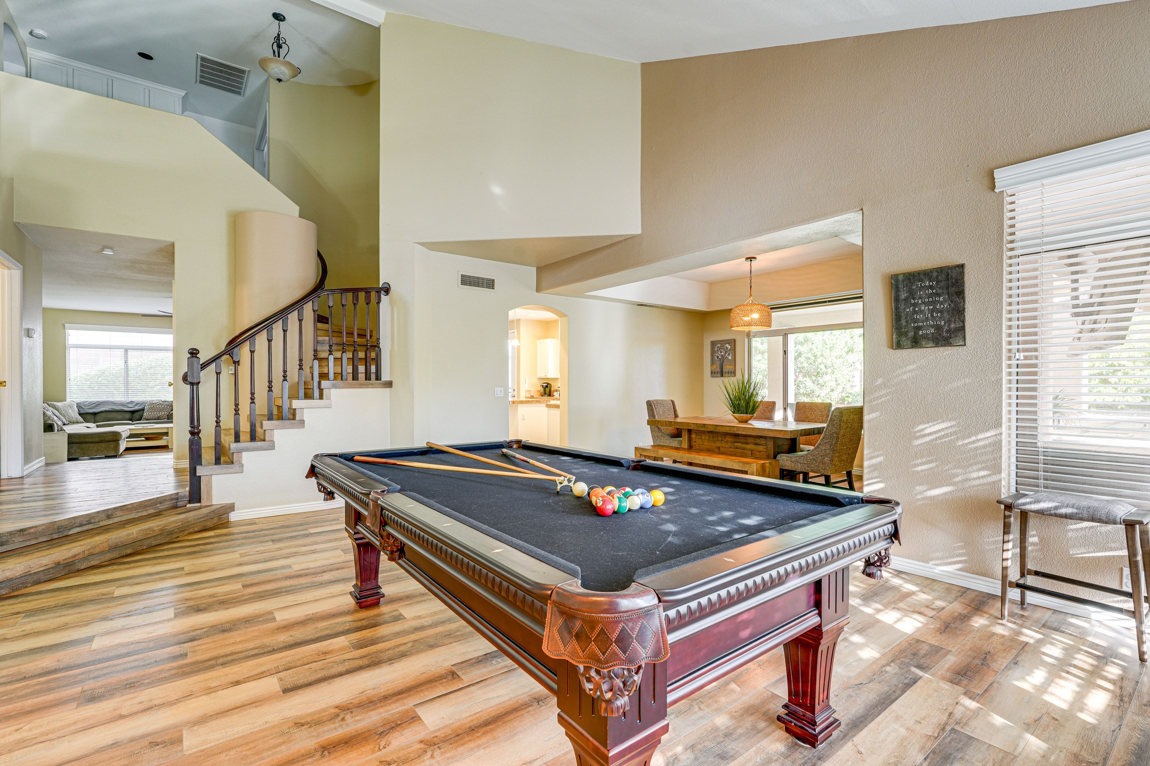 Great Room | 1st Floor | Pool Table | Dining Area