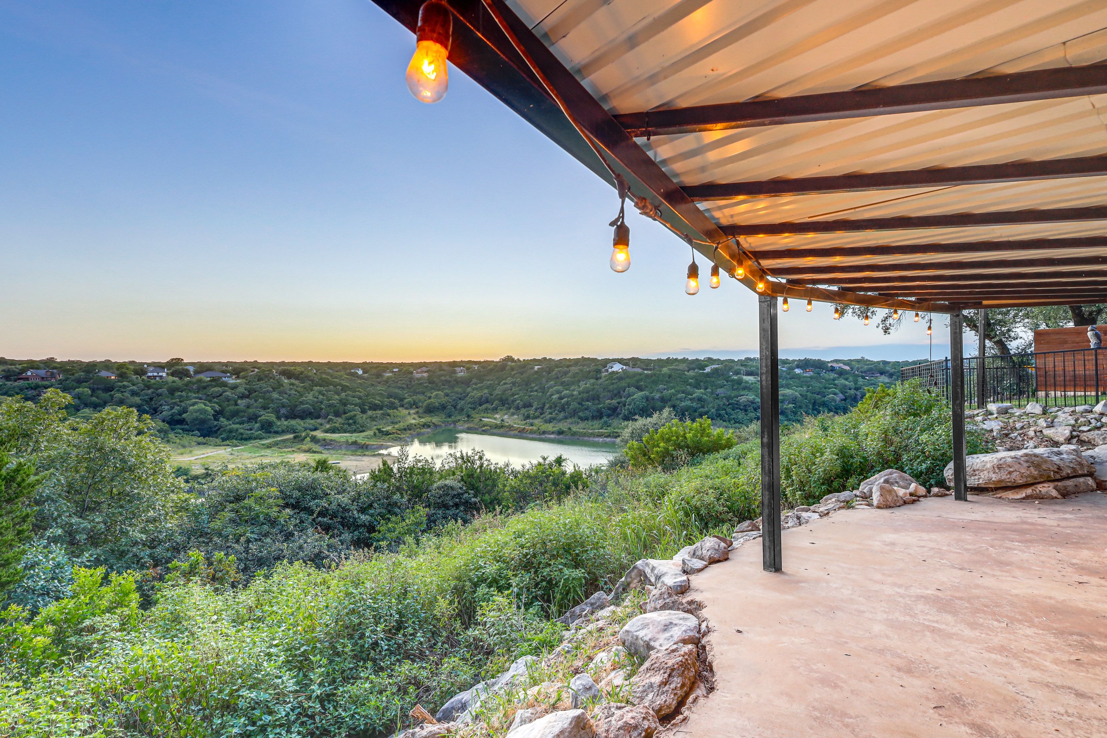 Covered Patio | Sunset & Lake Views