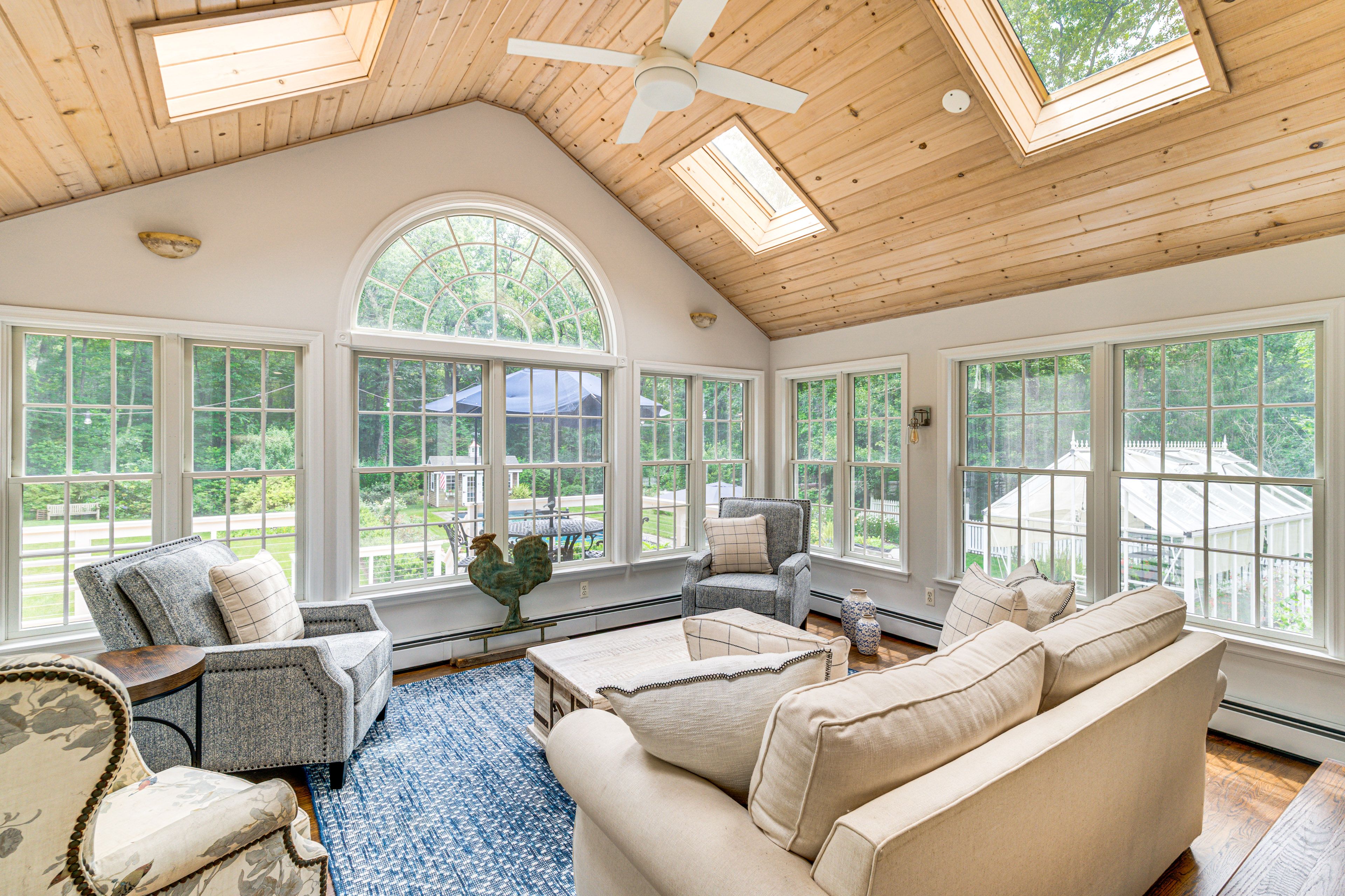 Furnished Sunroom | 1st Floor | Queen Sleeper Sofa