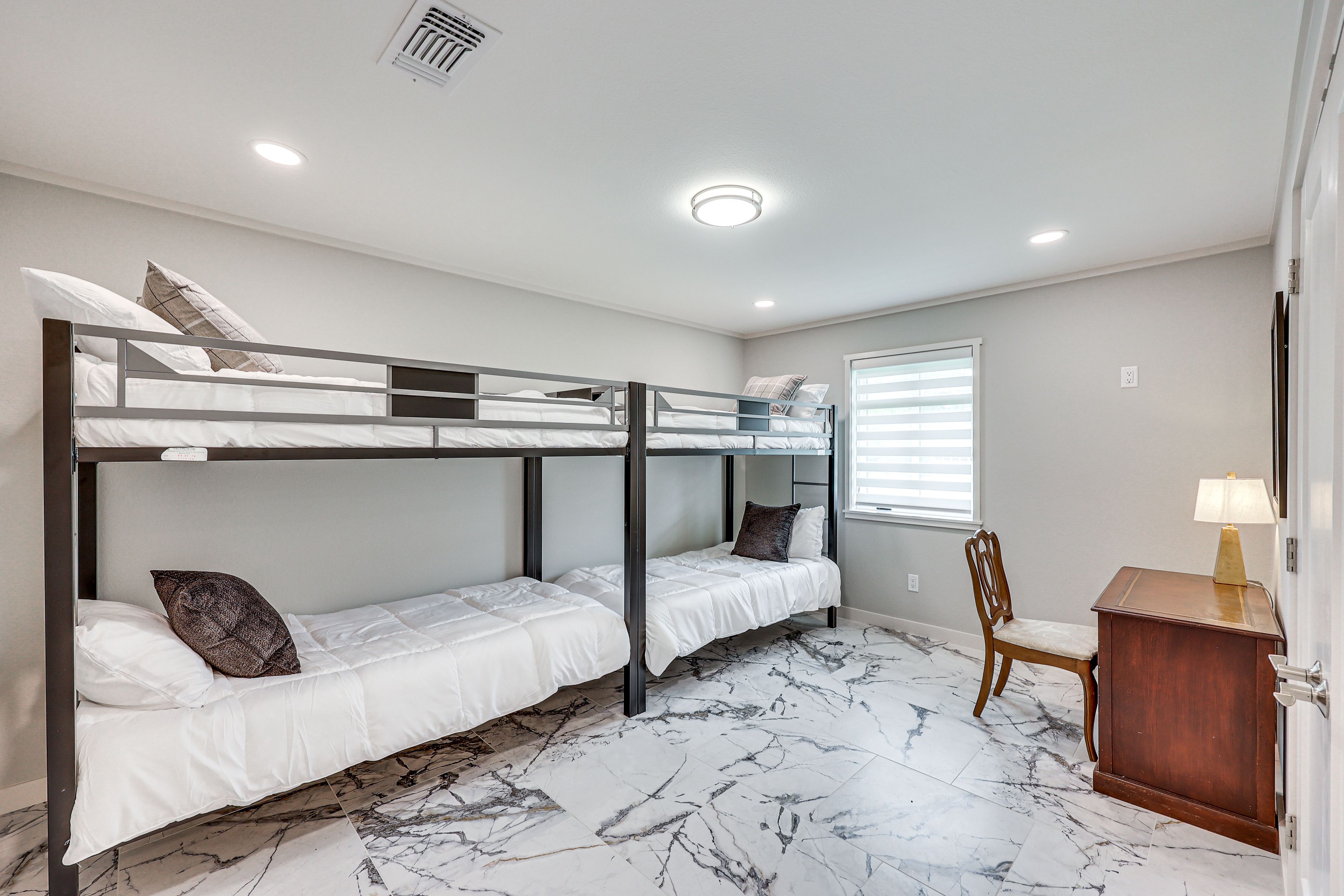 Bedroom 3 | 2 Twin Bunk Beds | Desk Workspace