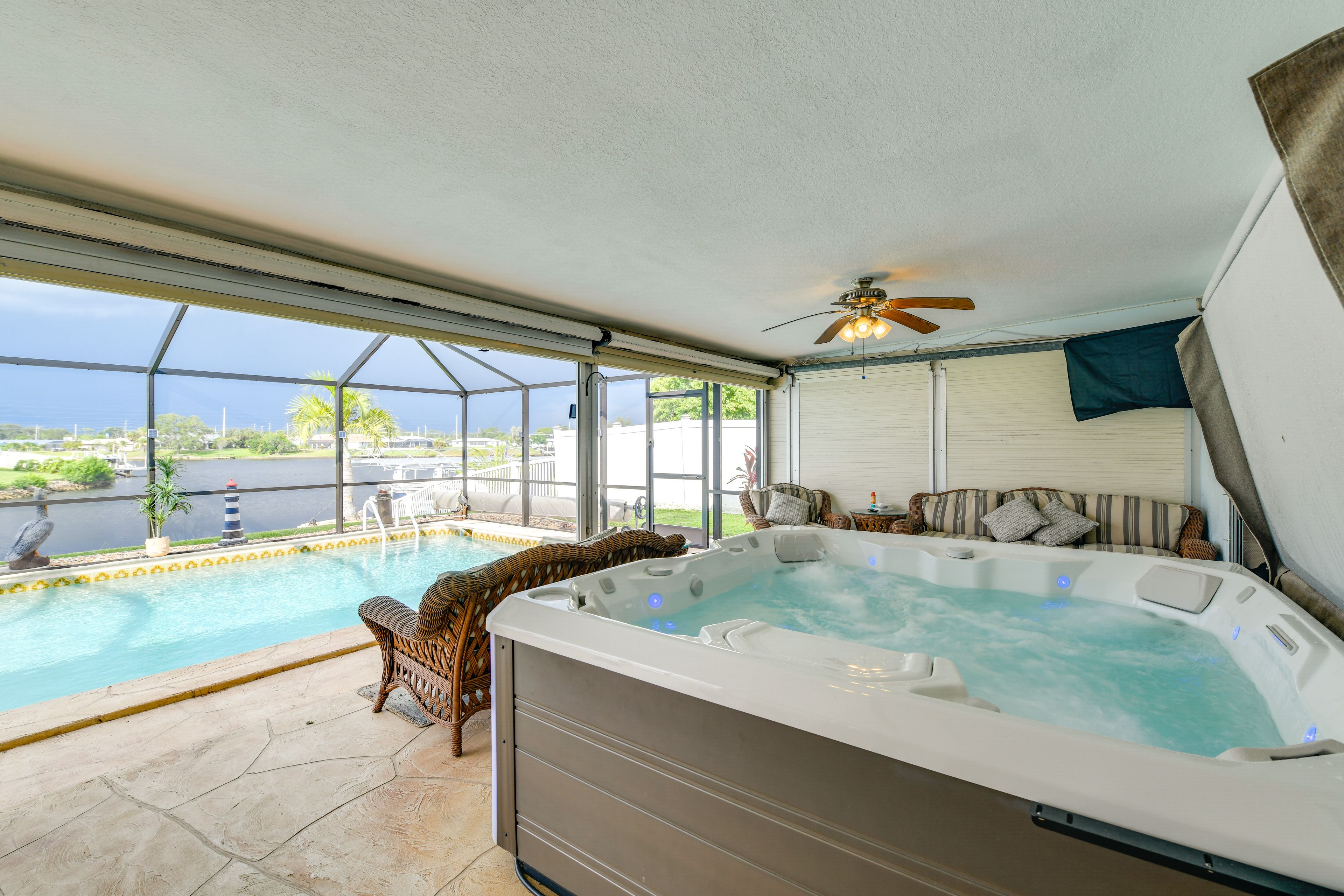 Covered Patio | Private Hot Tub | Single-Story Home